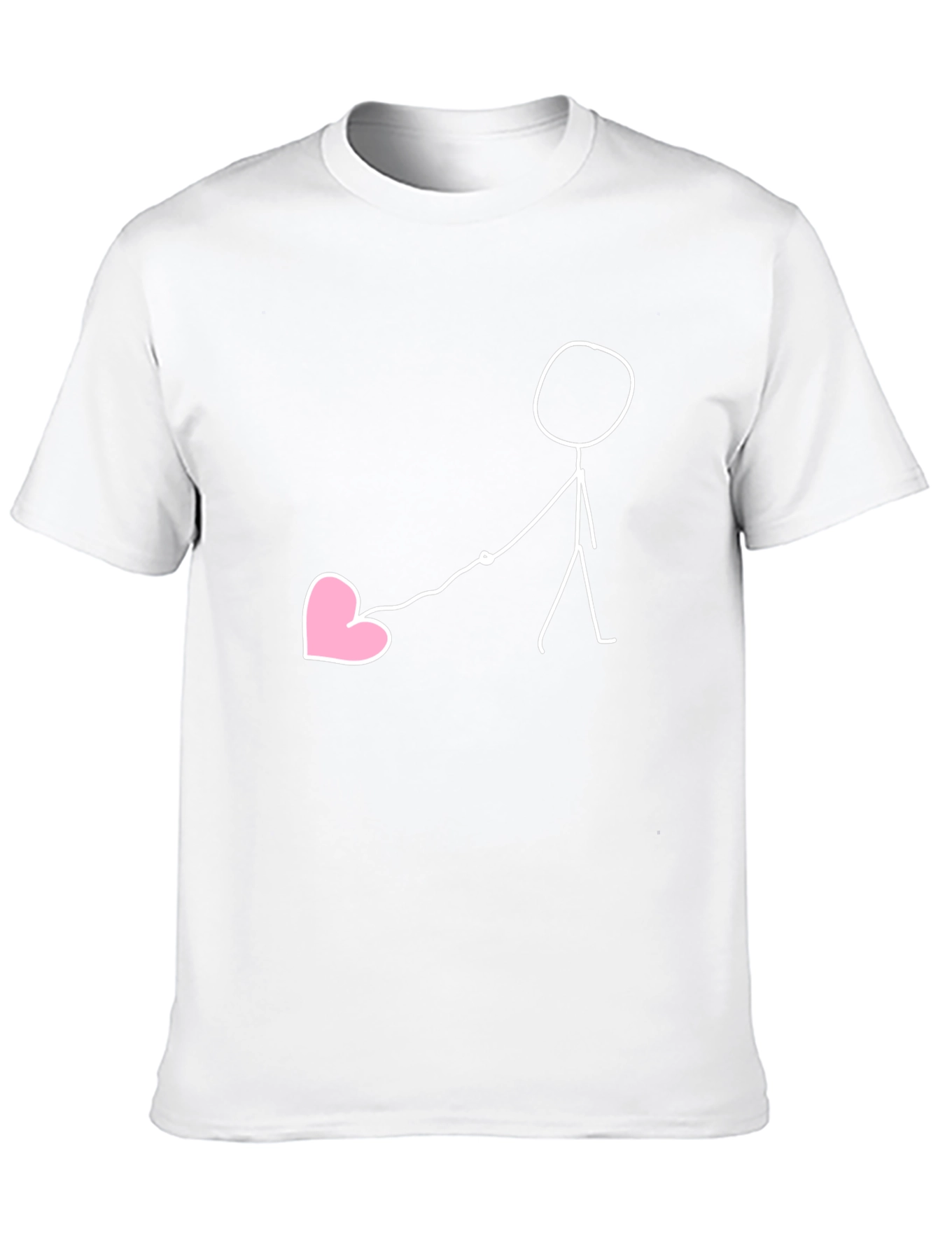 Stick Figure Heart Lead Graphic Tee