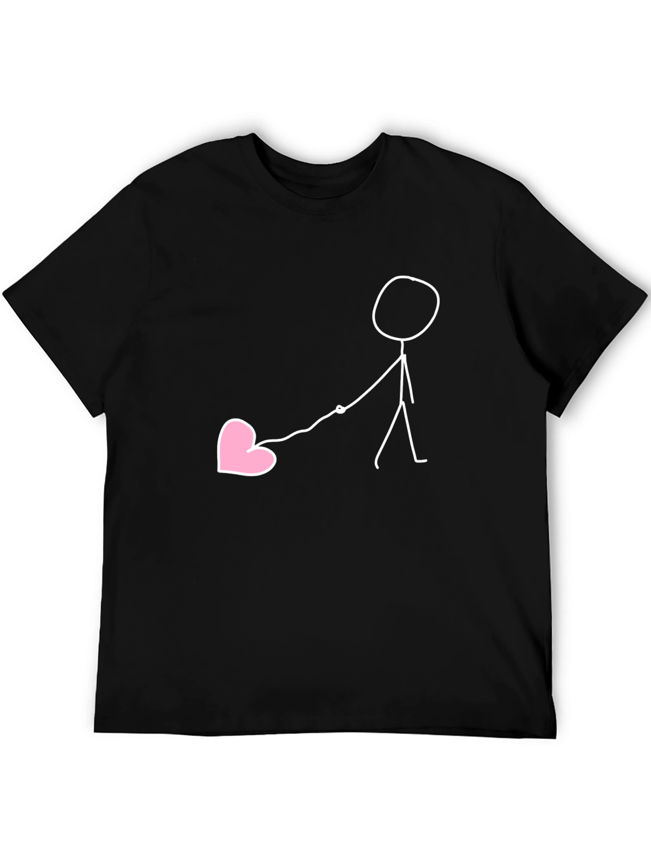 Stick Figure Heart Lead Graphic Tee