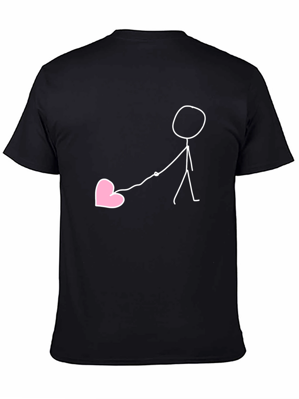 Stick Figure Heart Lead Graphic Tee