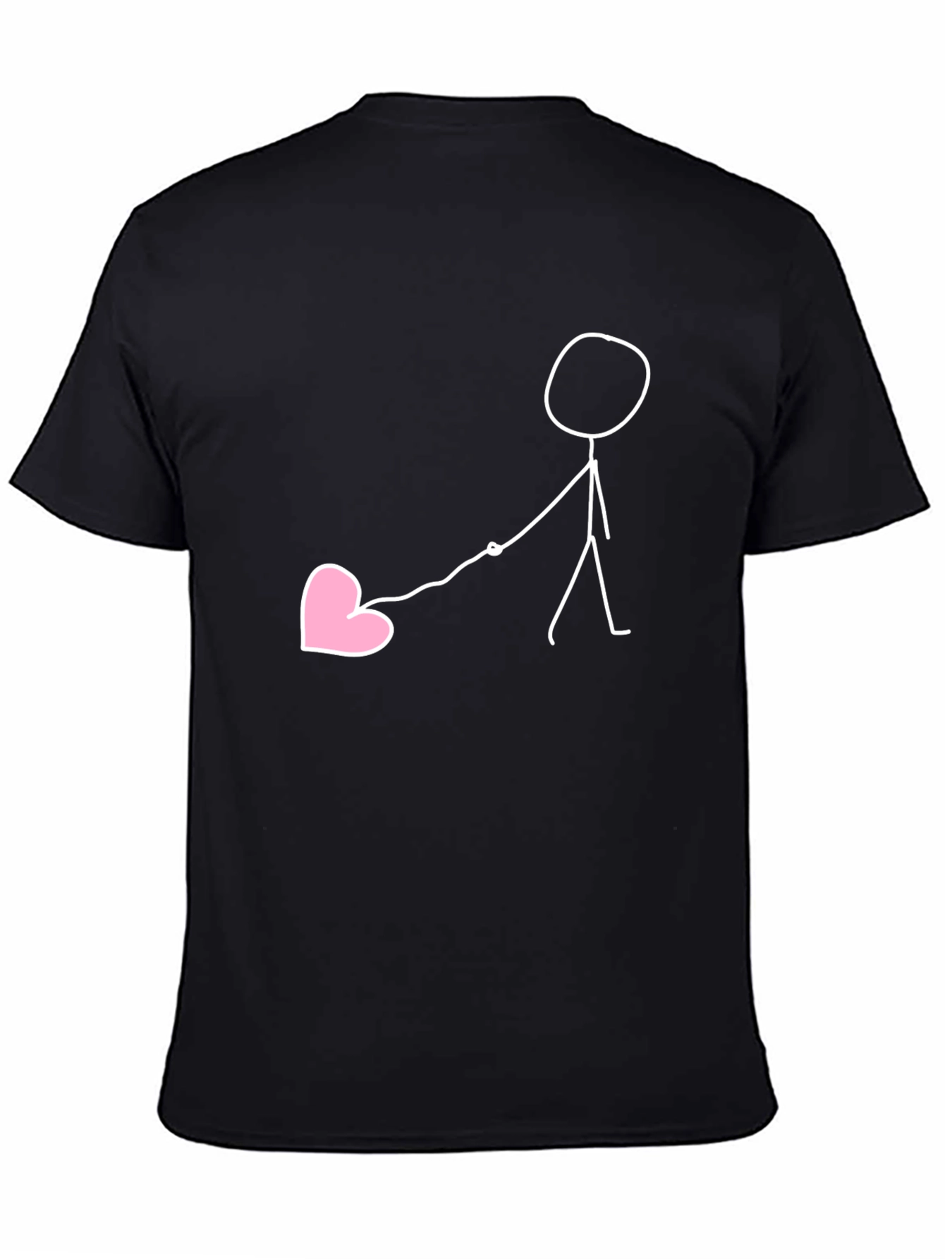 Stick Figure Heart Lead Graphic Tee