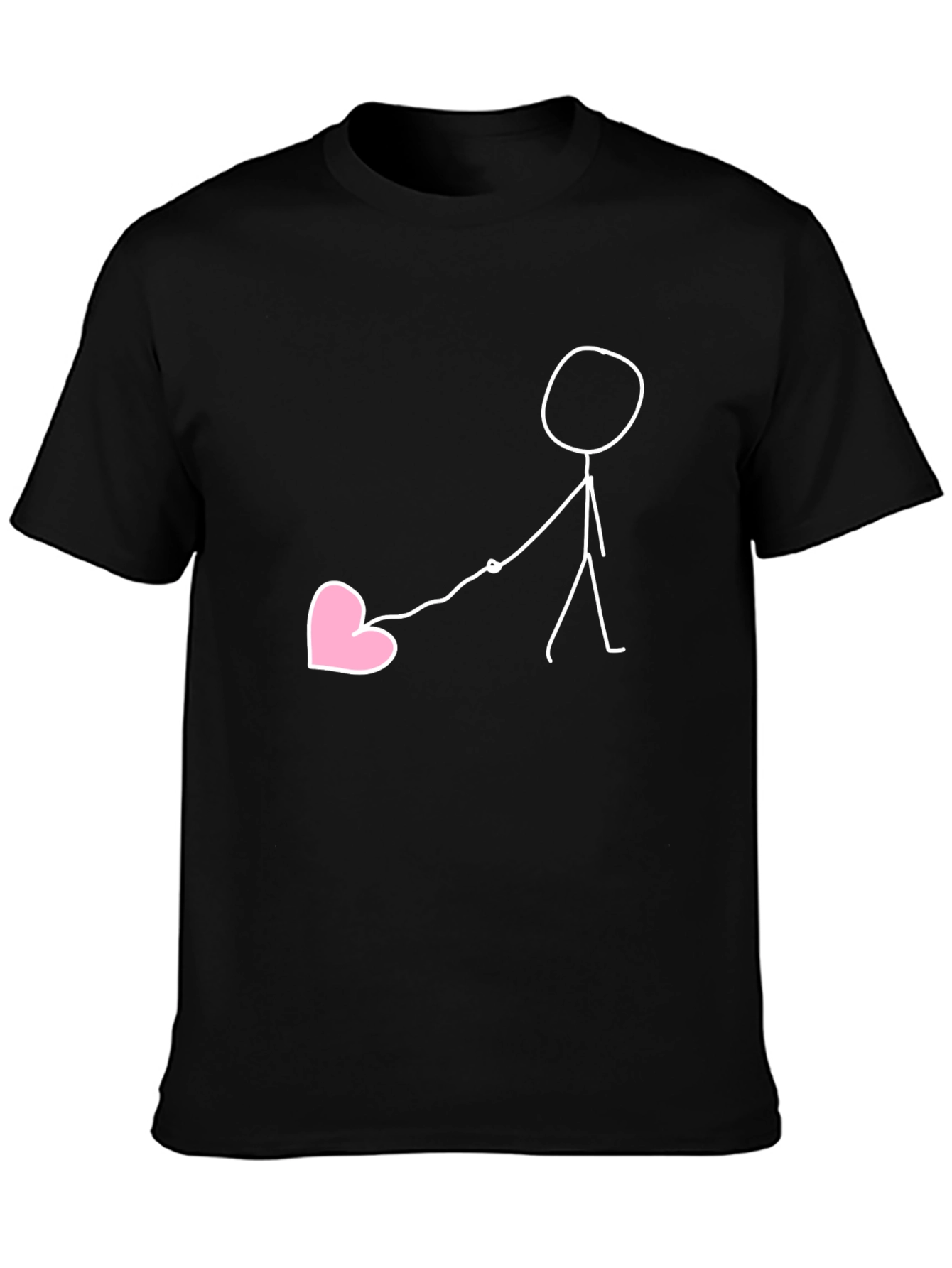 Stick Figure Heart Lead Graphic Tee