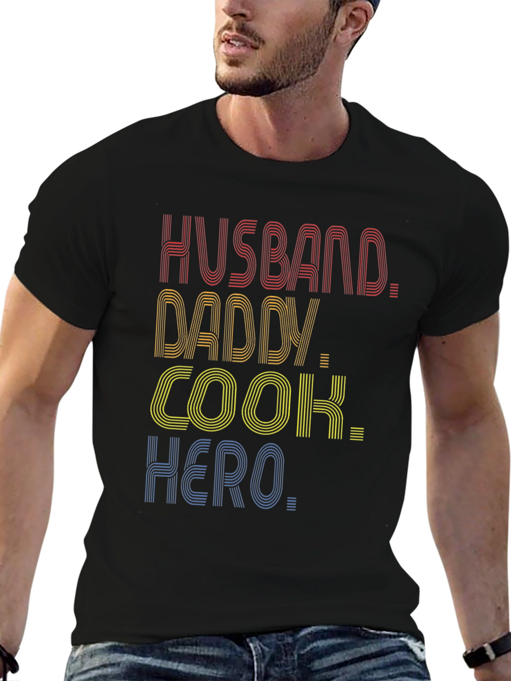 Husband Daddy Cook Hero Tee - Mens Graphic T-Shirt