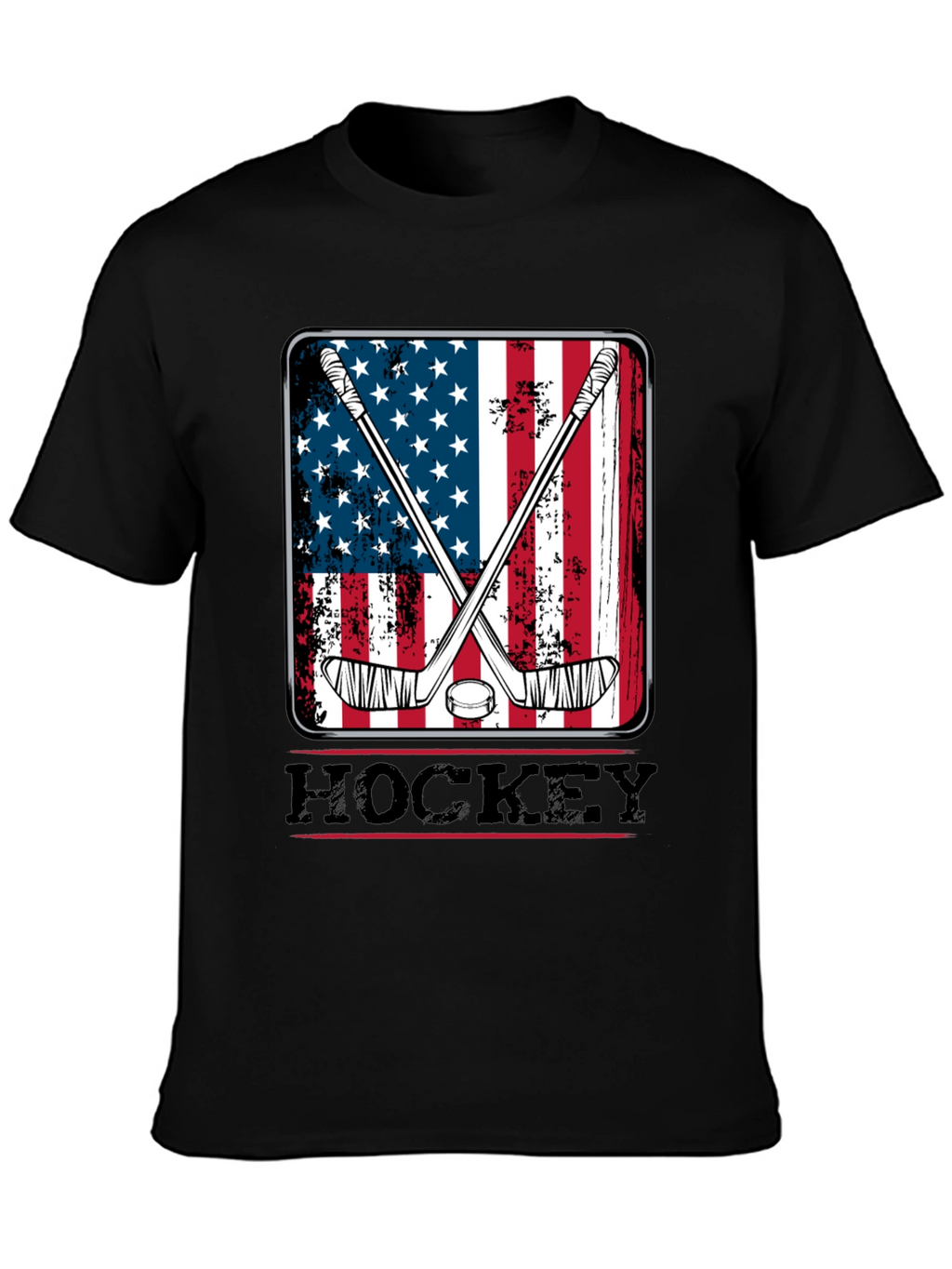 American Flag Hockey T-Shirt