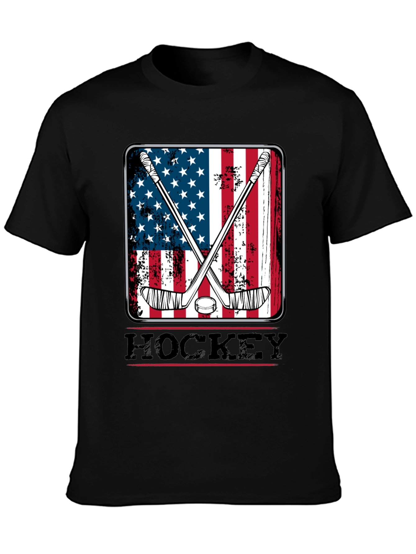American Flag Hockey T-Shirt