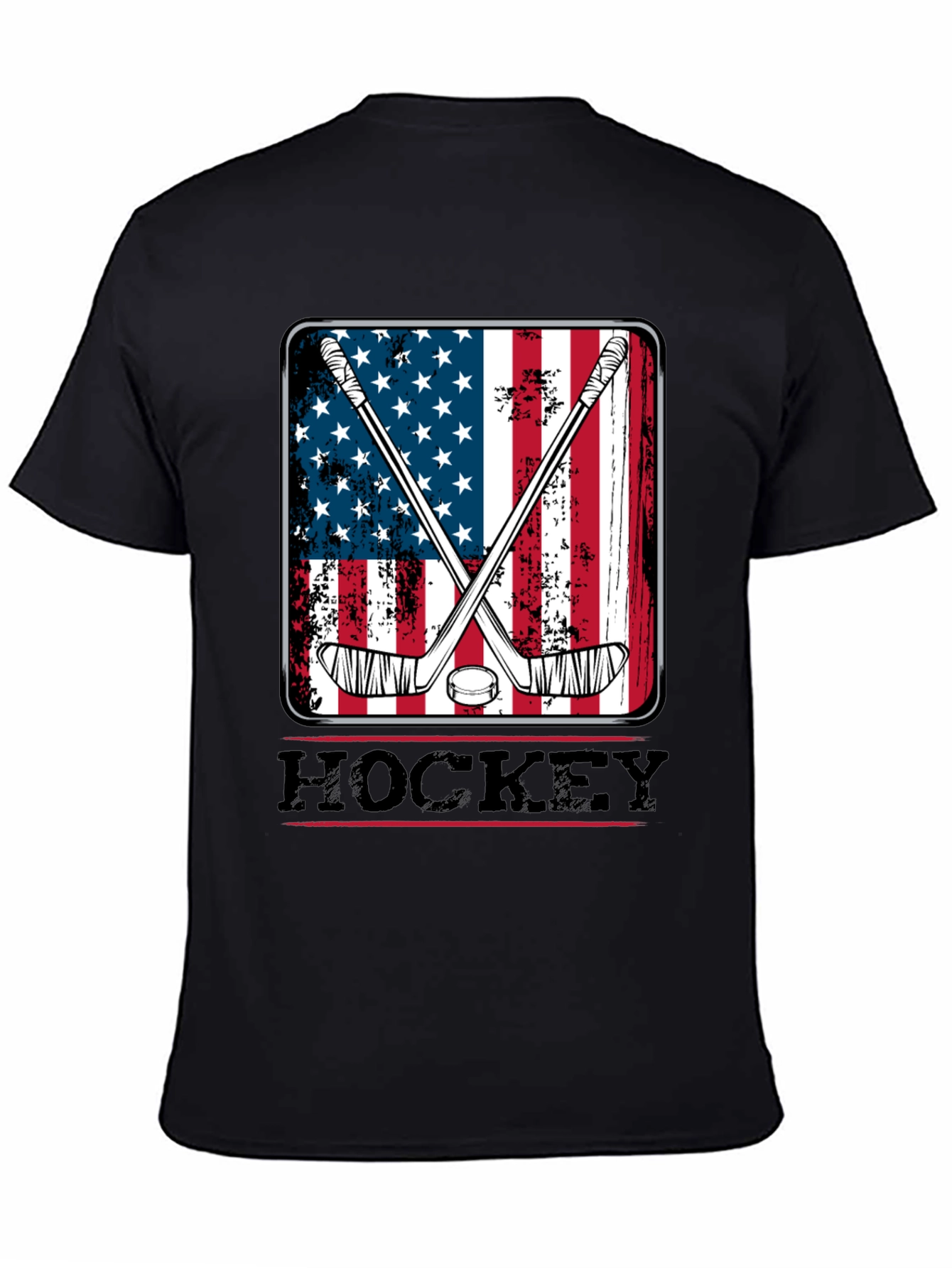 American Flag Hockey T-Shirt