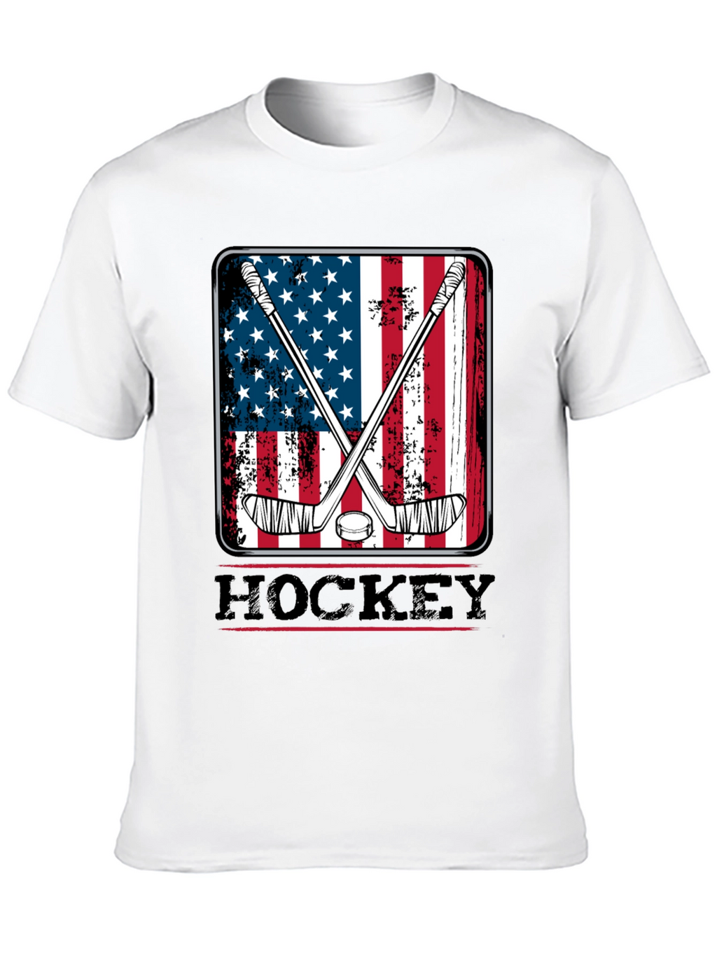 American Flag Hockey T-Shirt