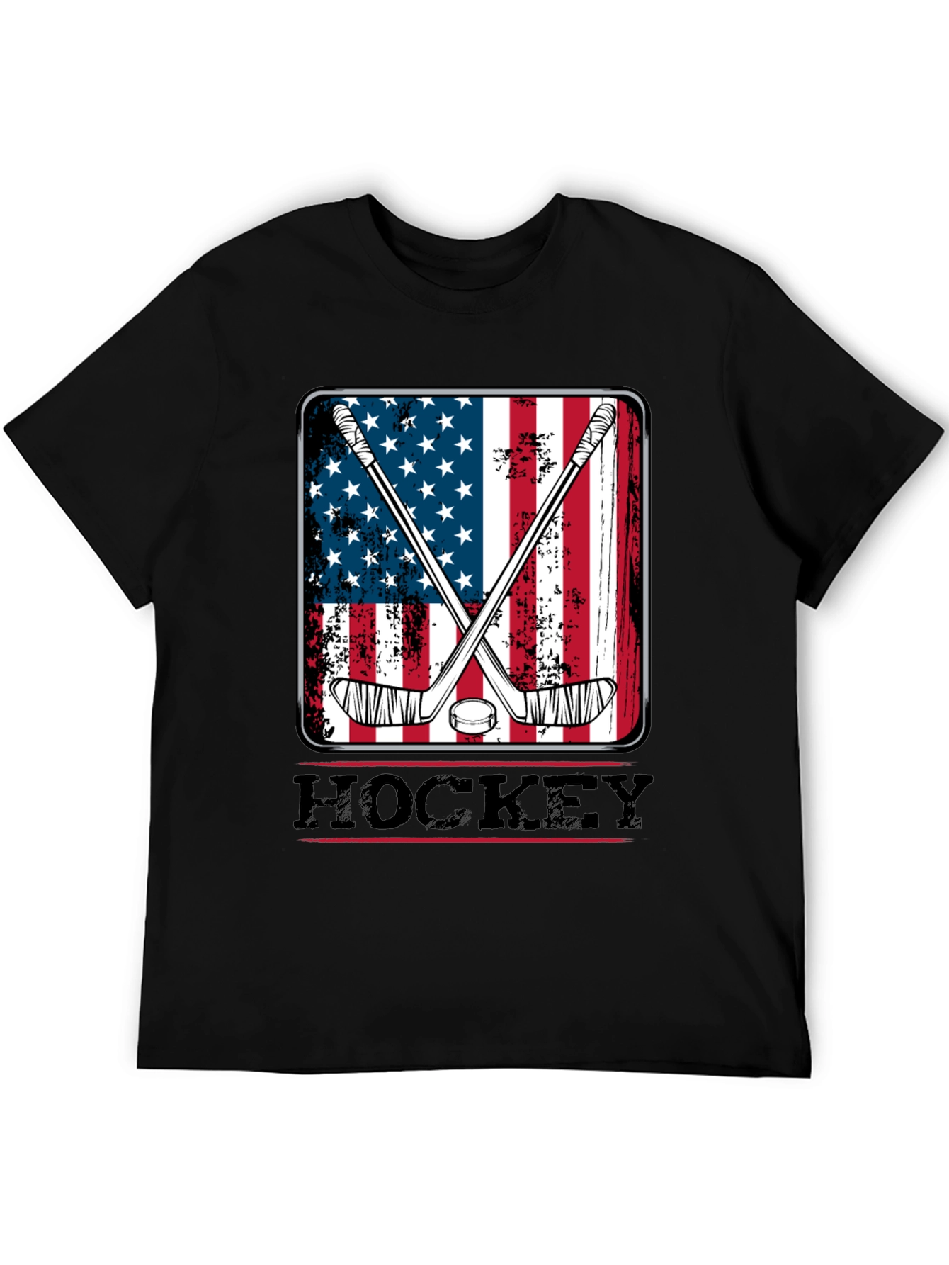 American Flag Hockey T-Shirt