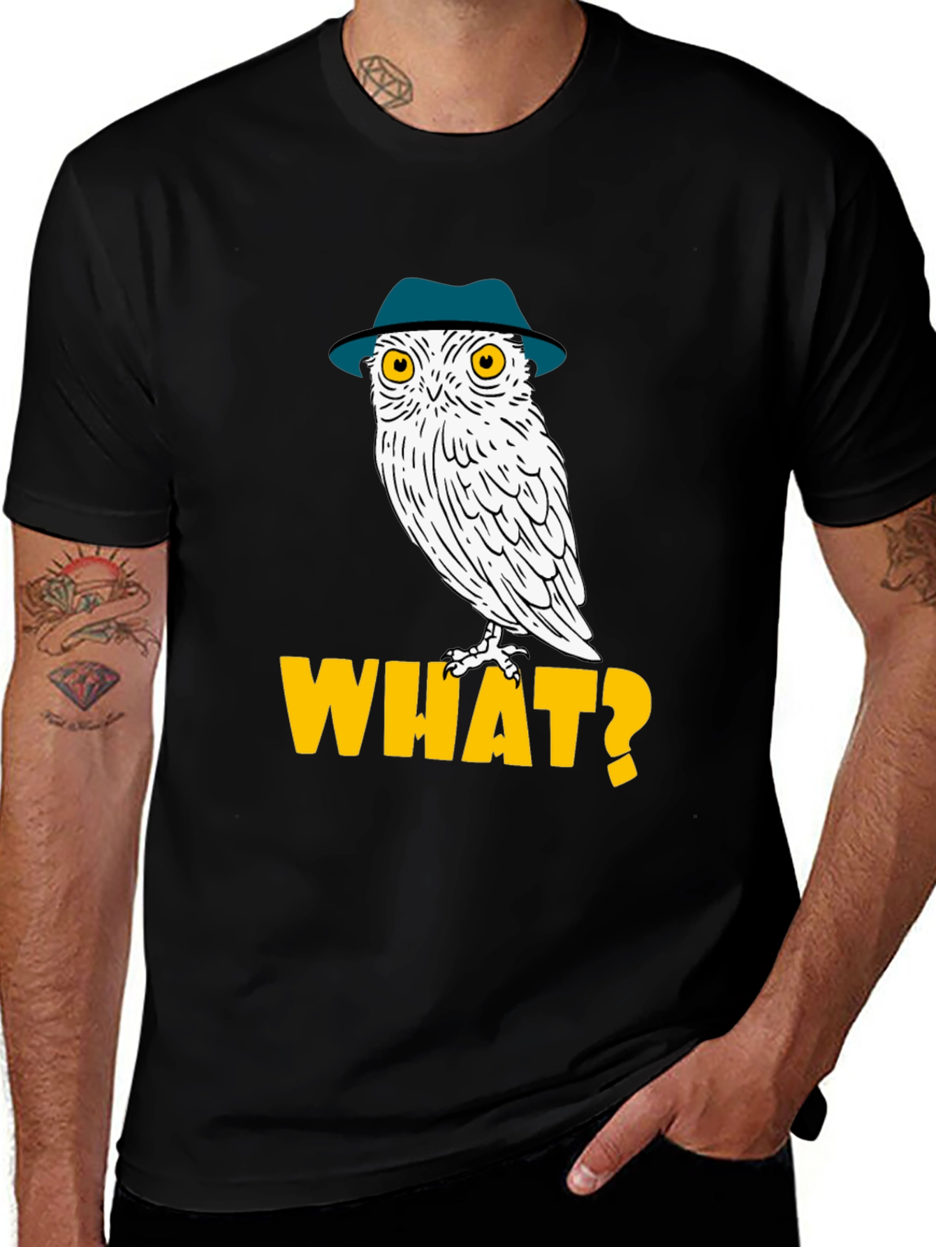 Owl What? Graphic T-Shirt - Funny Bird Tee