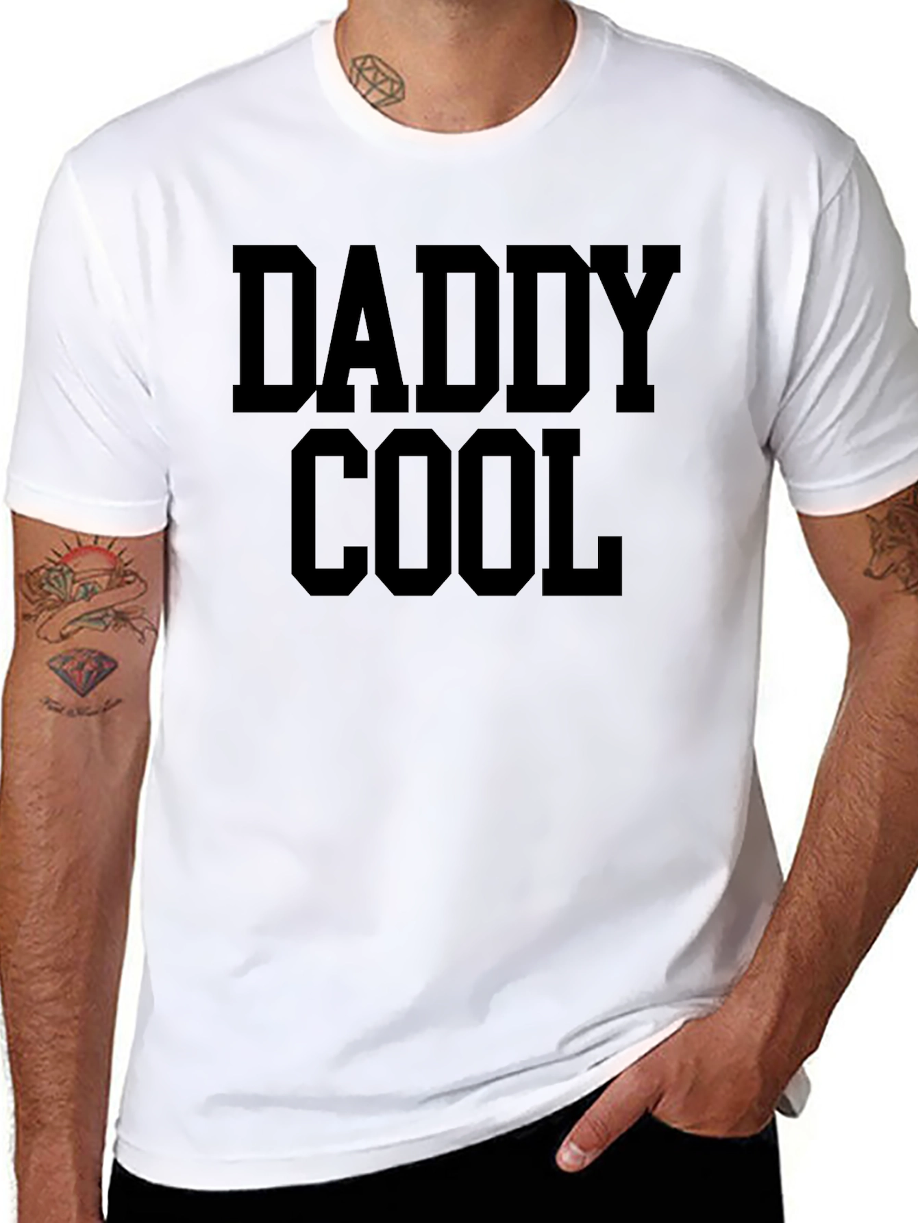 Daddy Cool Black Graphic Tee - Fathers Day Gift