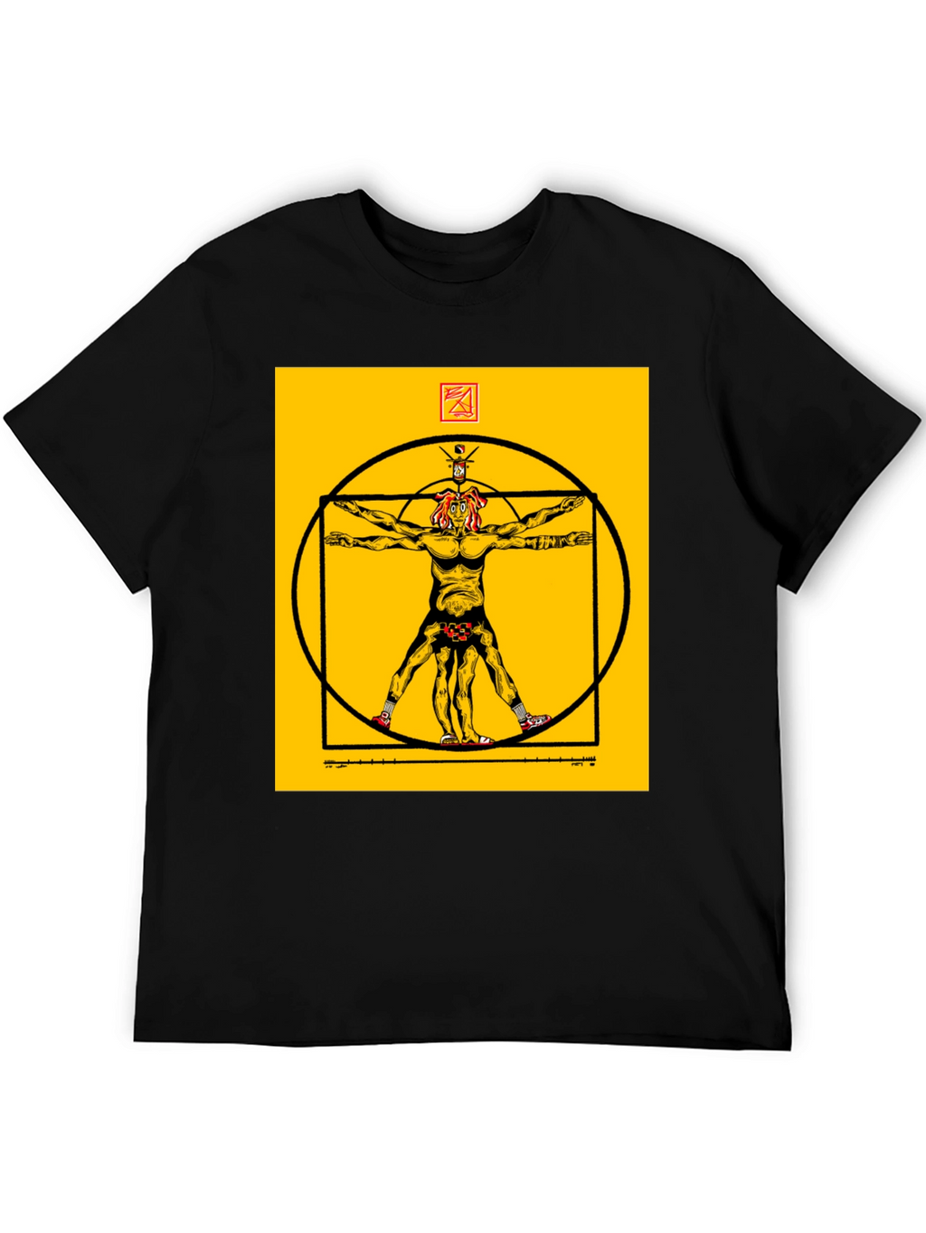 Vitruvian Man Black T-Shirt