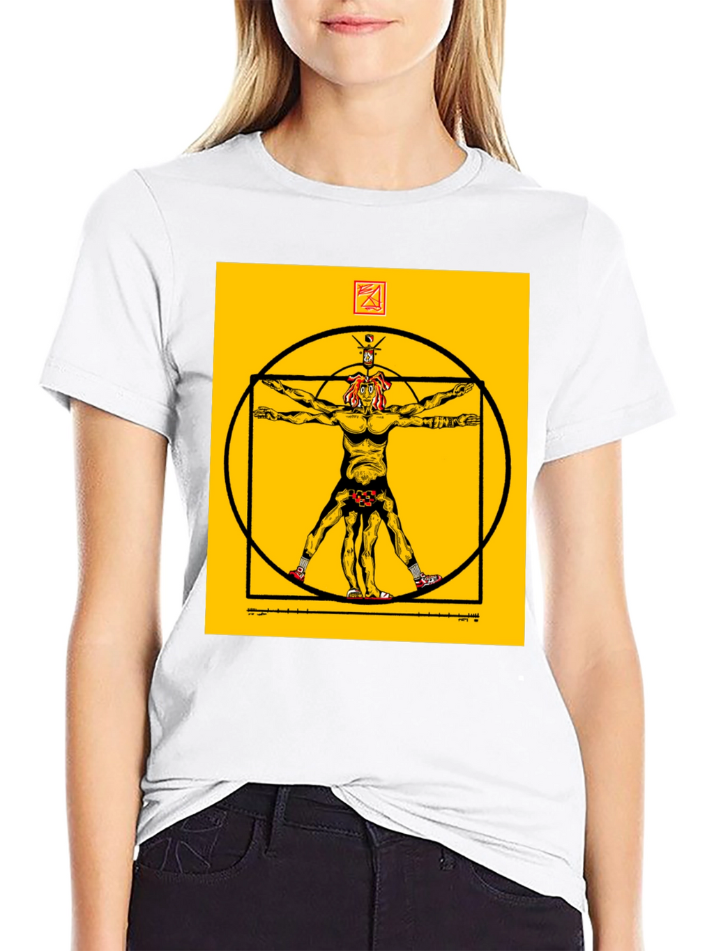 Vitruvian Man Black T-Shirt