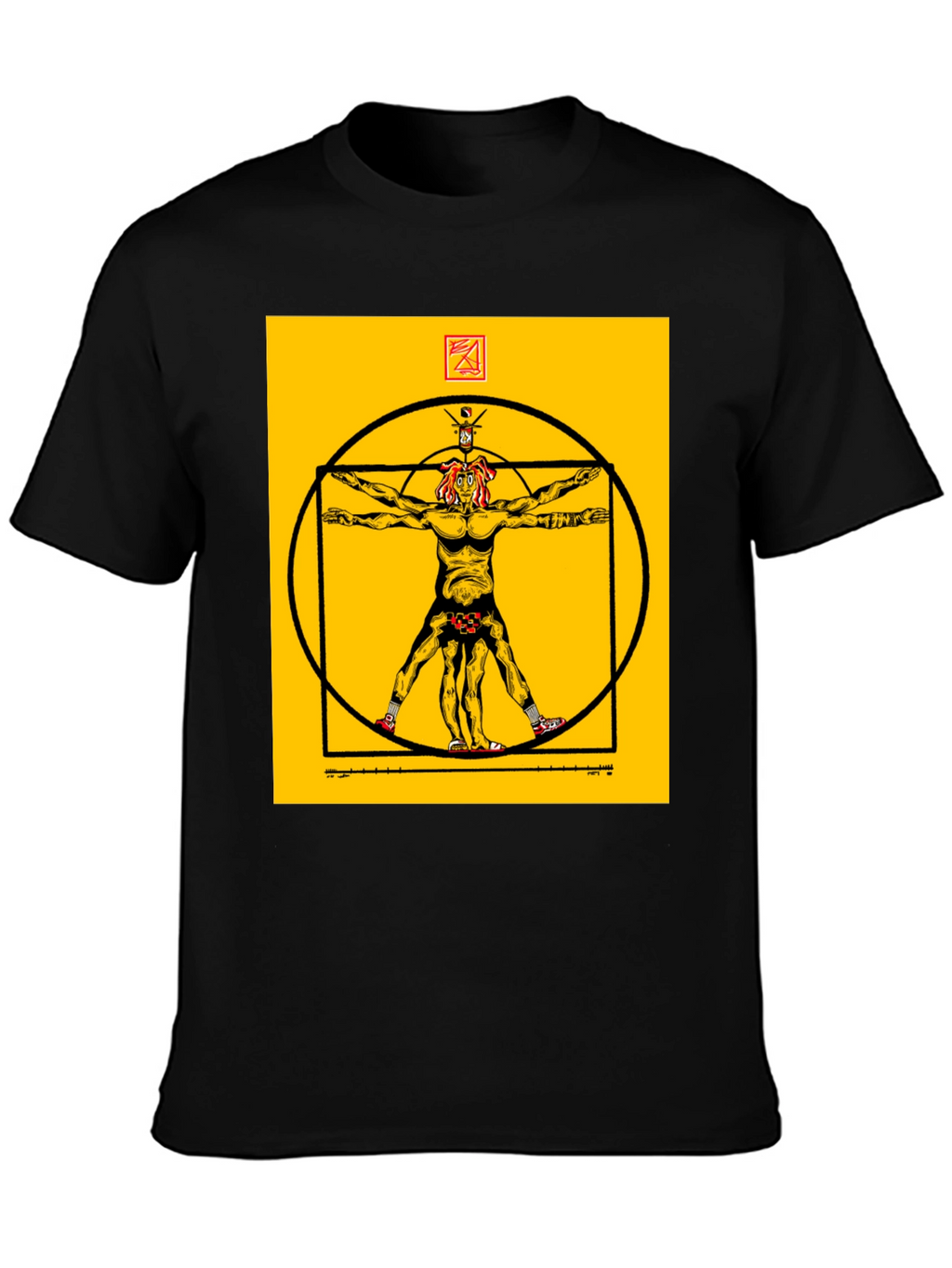 Vitruvian Man Black T-Shirt
