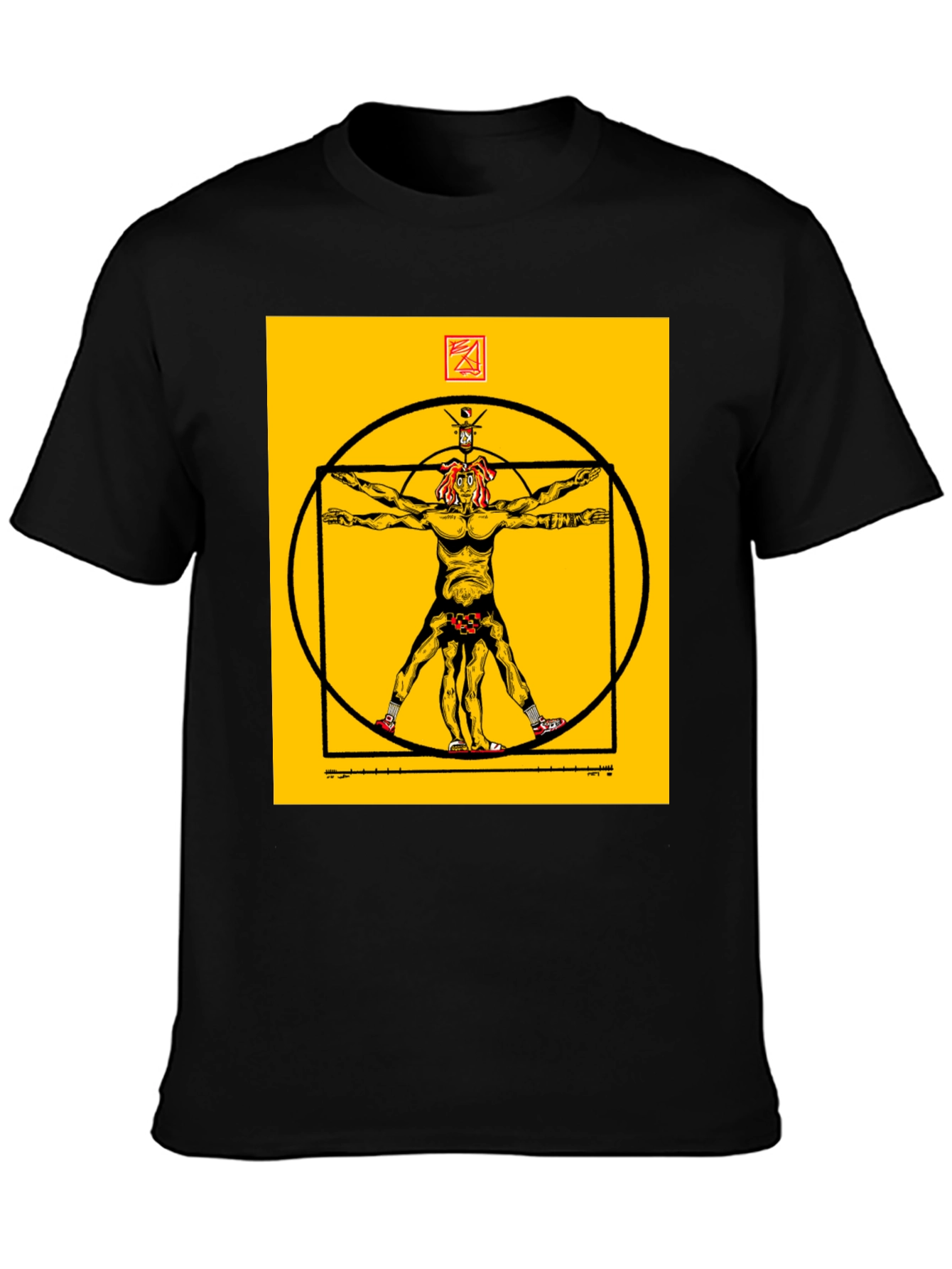 Vitruvian Man Black T-Shirt