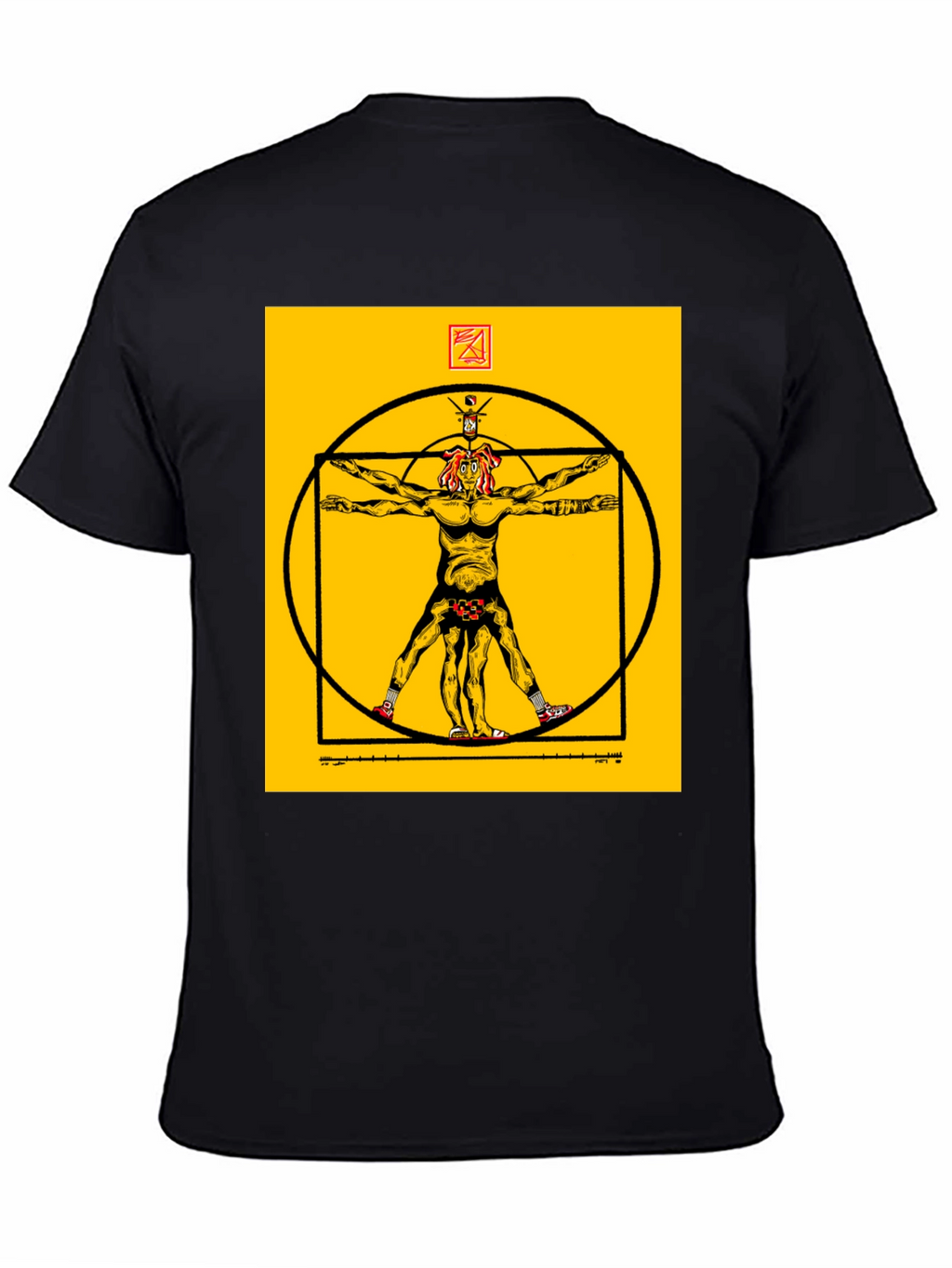 Vitruvian Man Black T-Shirt