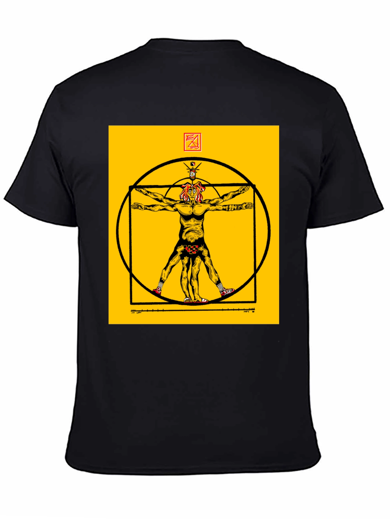 Vitruvian Man Black T-Shirt