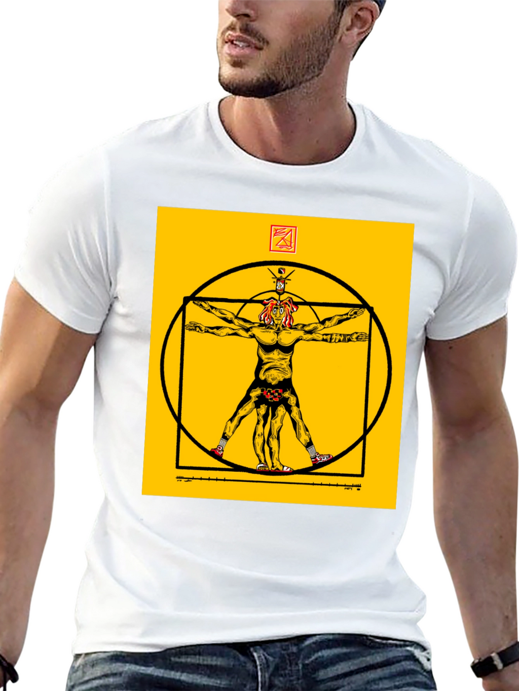 Vitruvian Man Black T-Shirt