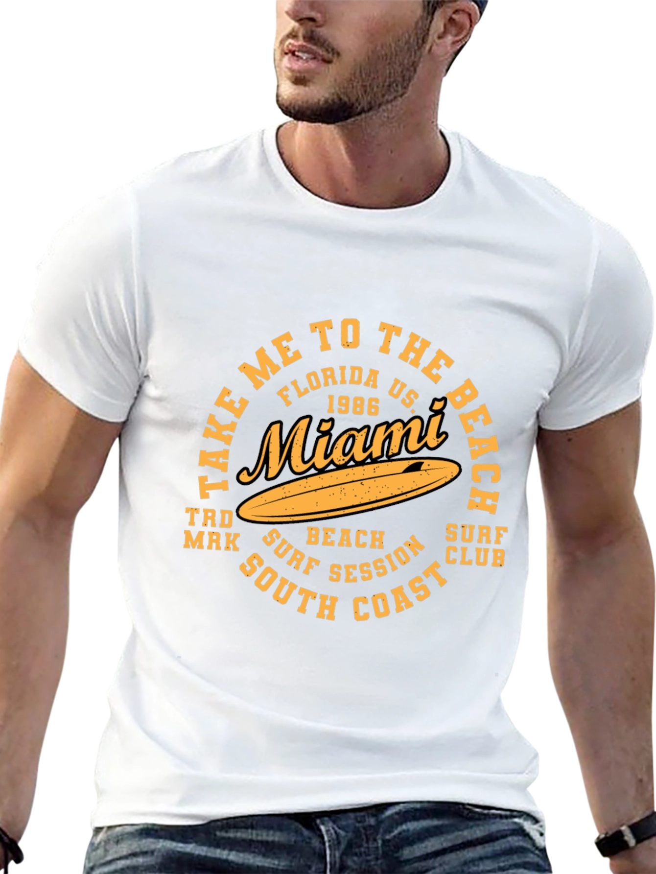 Miami Surf T-Shirt - Beach & South Coast Design
