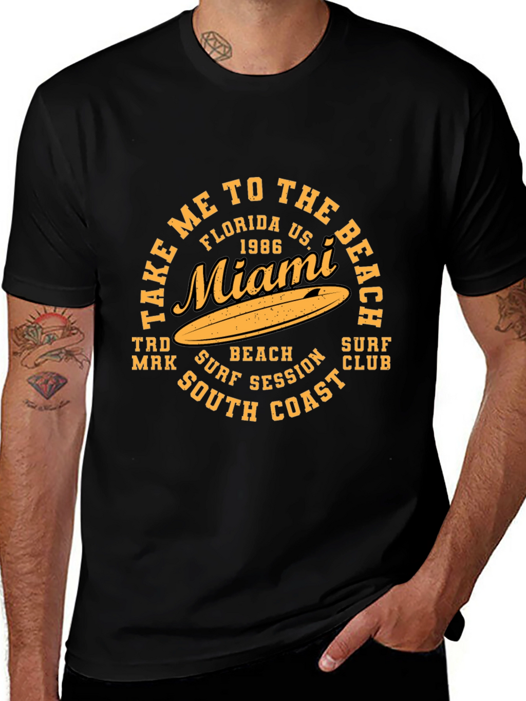 Miami Surf T-Shirt - Beach & South Coast Design
