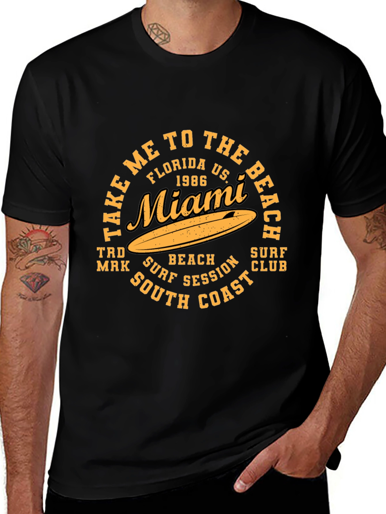 Miami Surf T-Shirt - Beach & South Coast Design