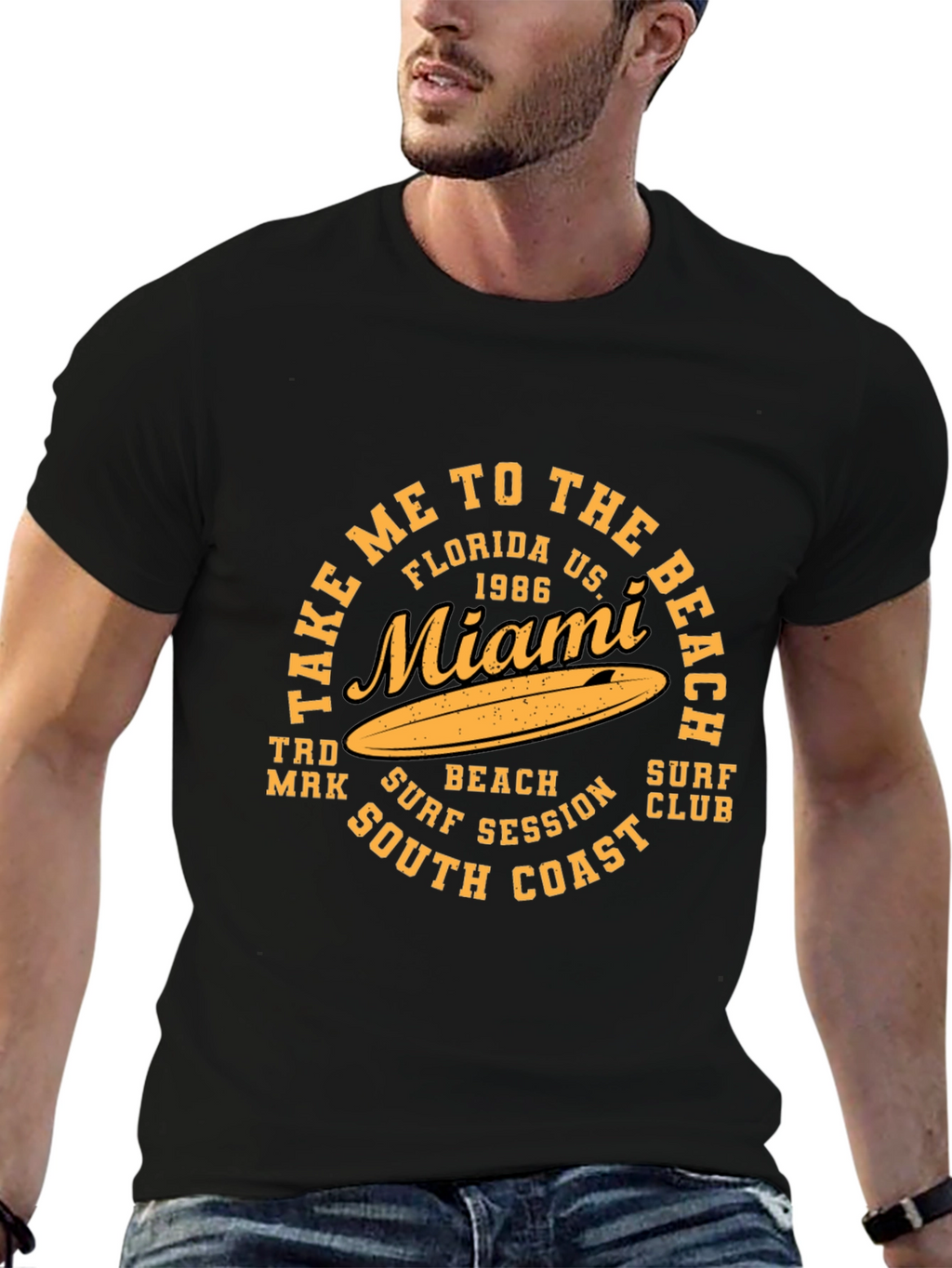 Miami Surf T-Shirt - Beach & South Coast Design