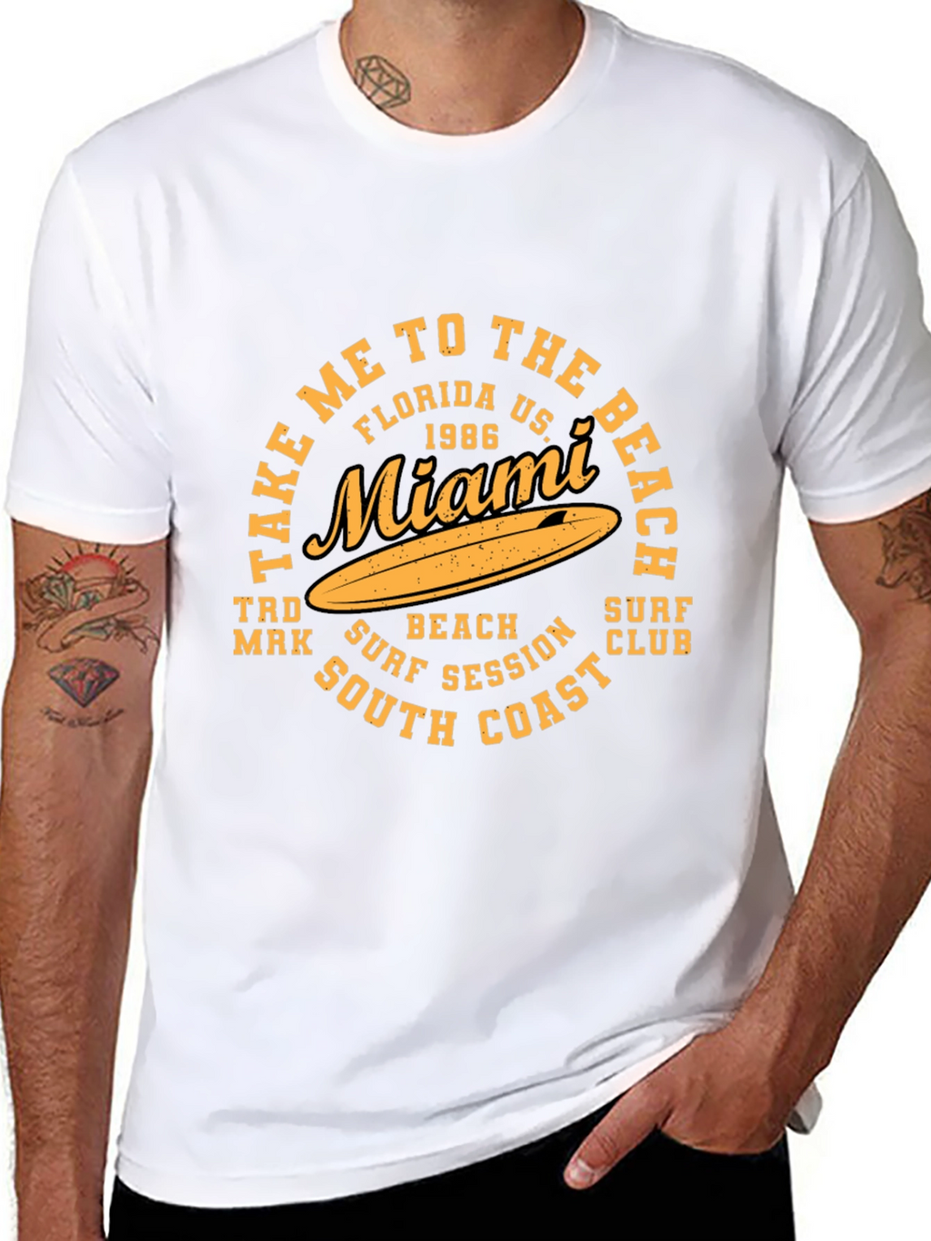 Miami Surf T-Shirt - Beach & South Coast Design