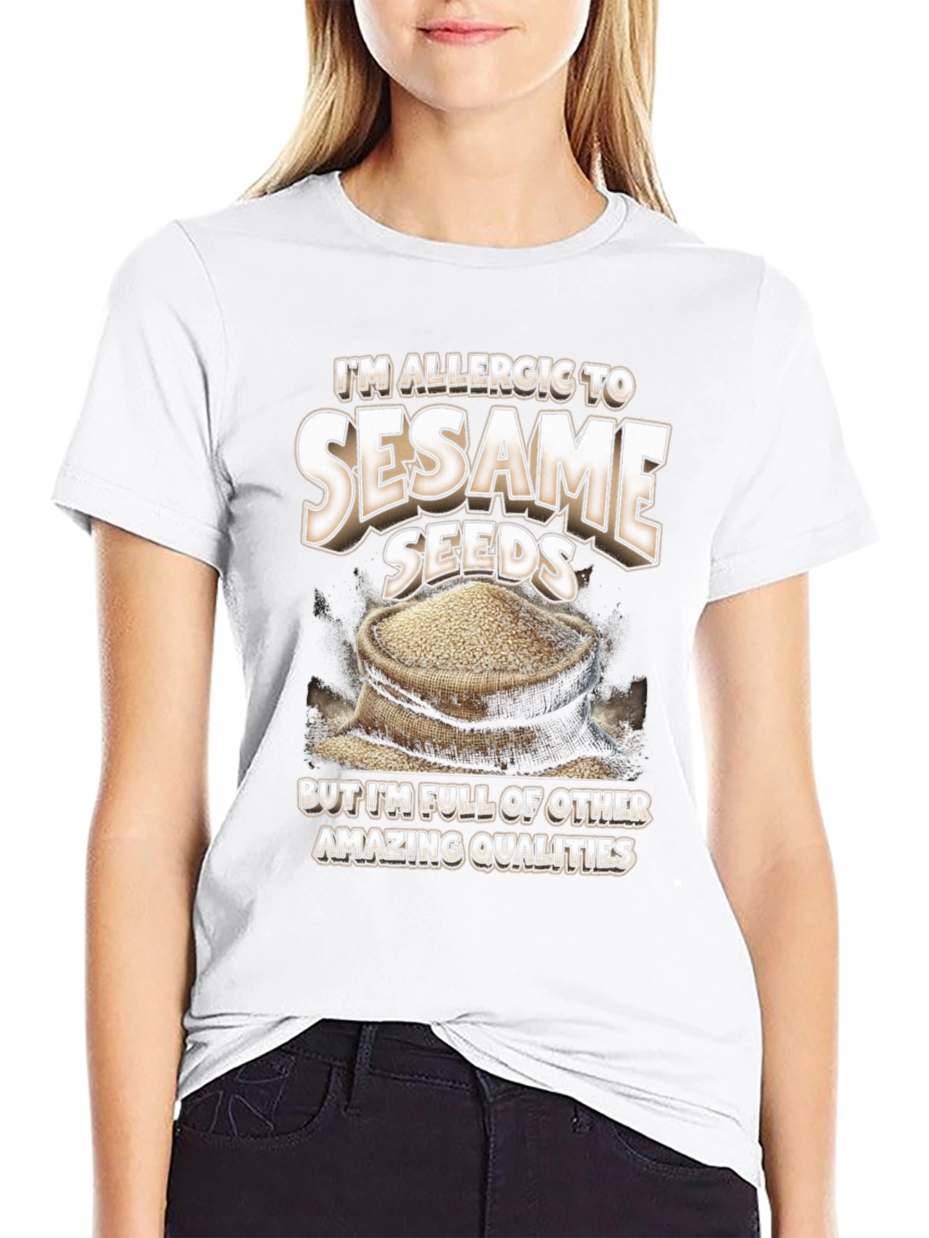 Sesame Seeds Allergy Funny Graphic T-Shirt