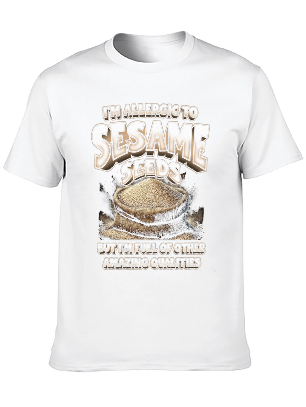 Sesame Seeds Allergy Funny Graphic T-Shirt