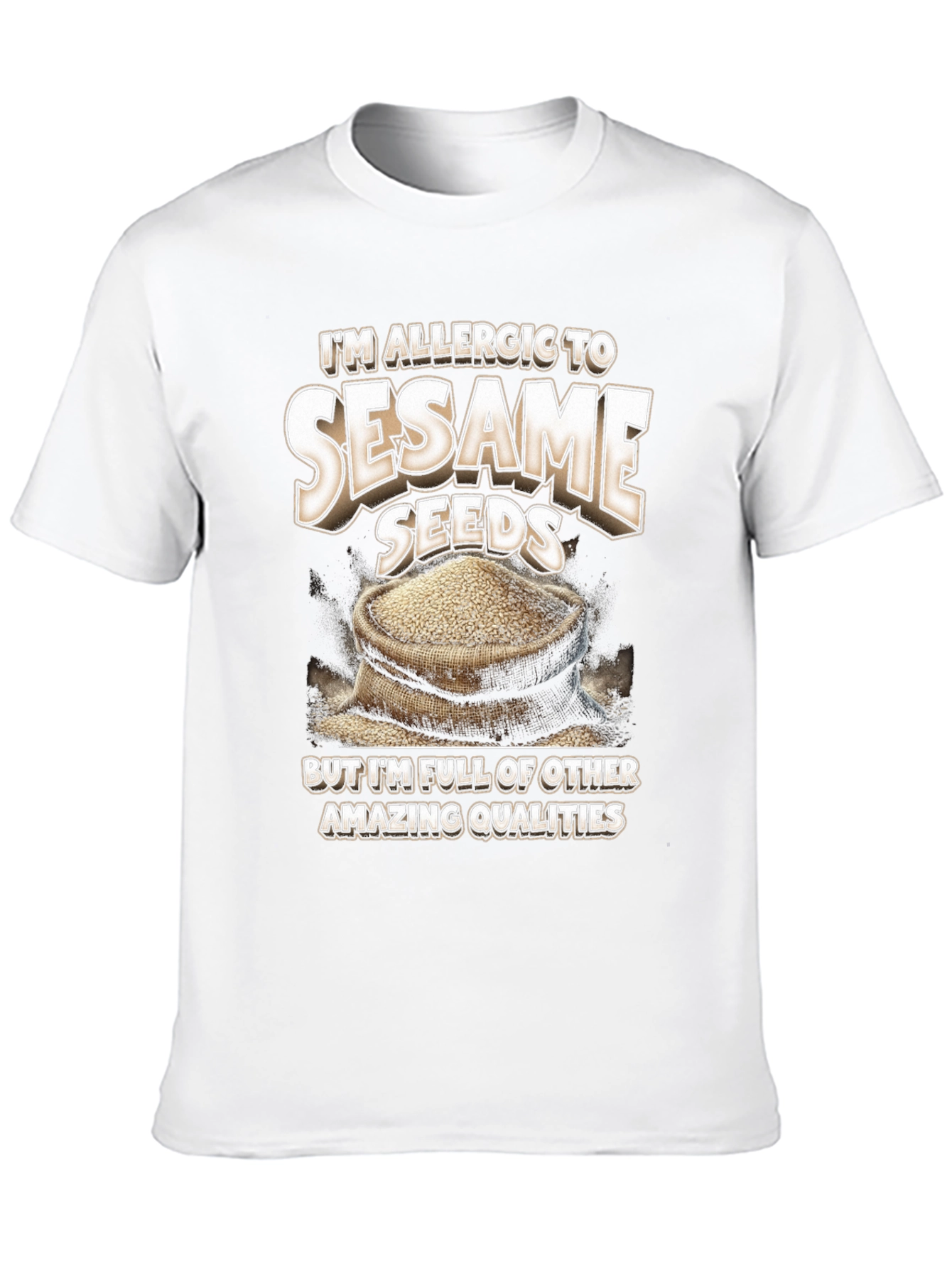 Sesame Seeds Allergy Funny Graphic T-Shirt