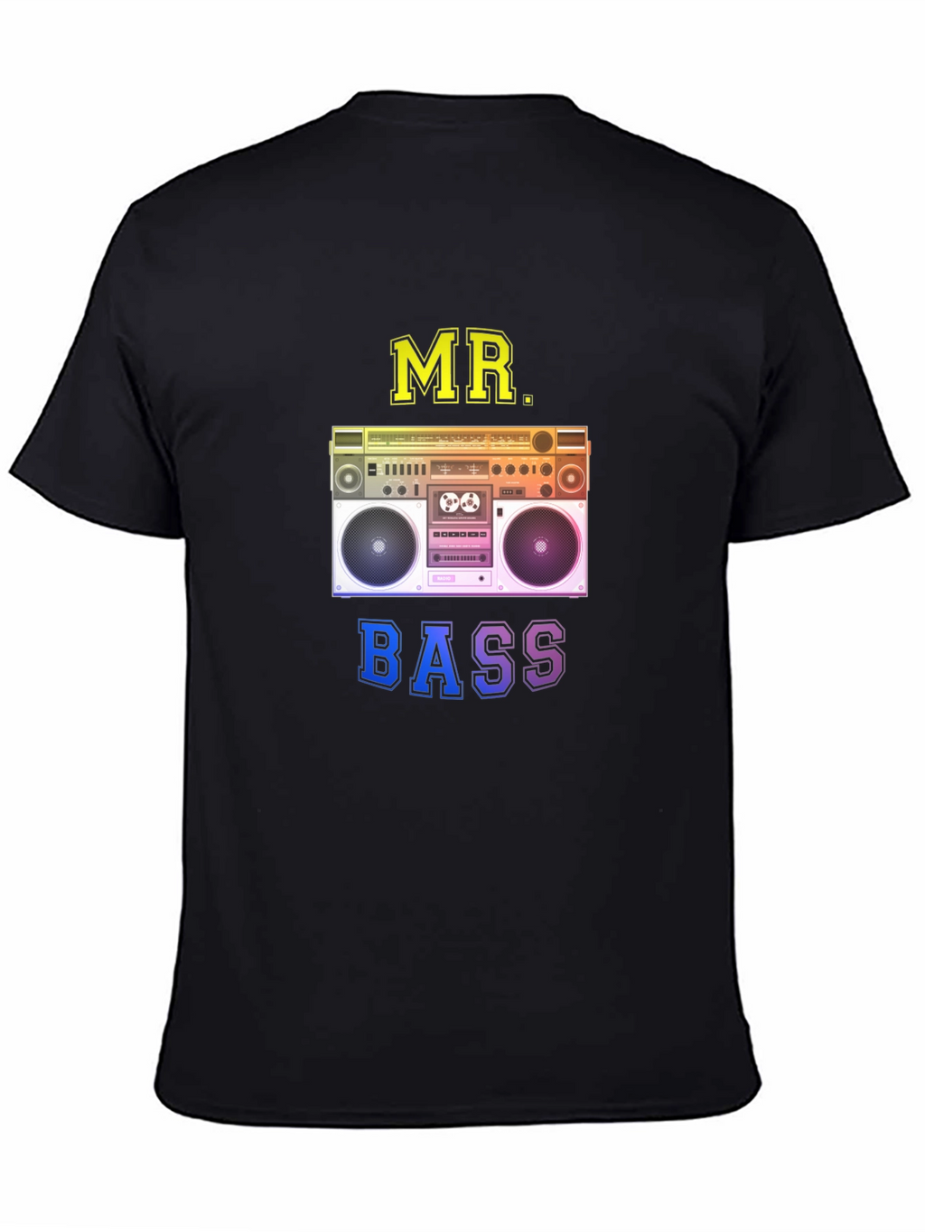 MR. BASS Boombox Graphic Black T-Shirt