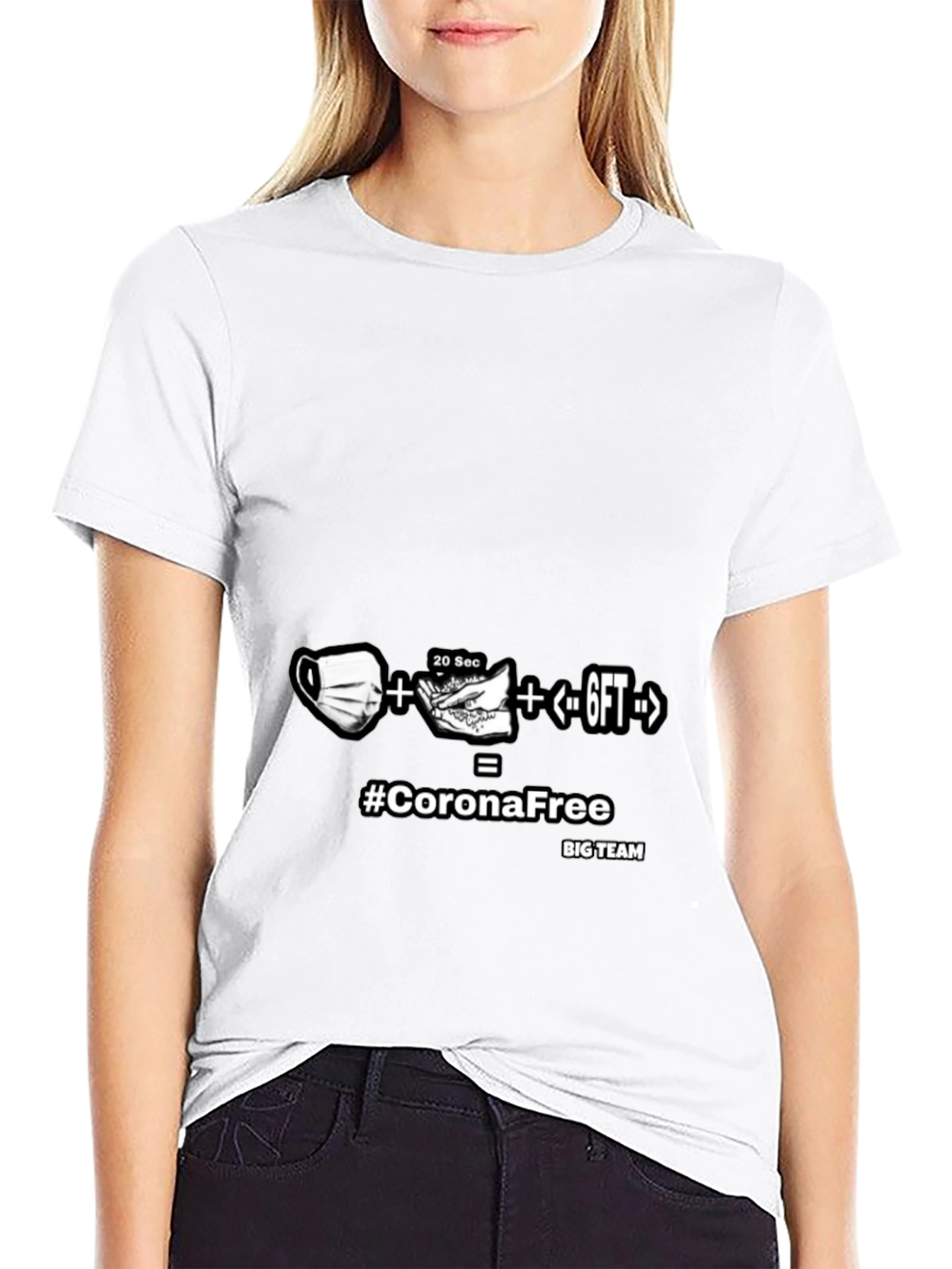 Corona Free Black T-Shirt