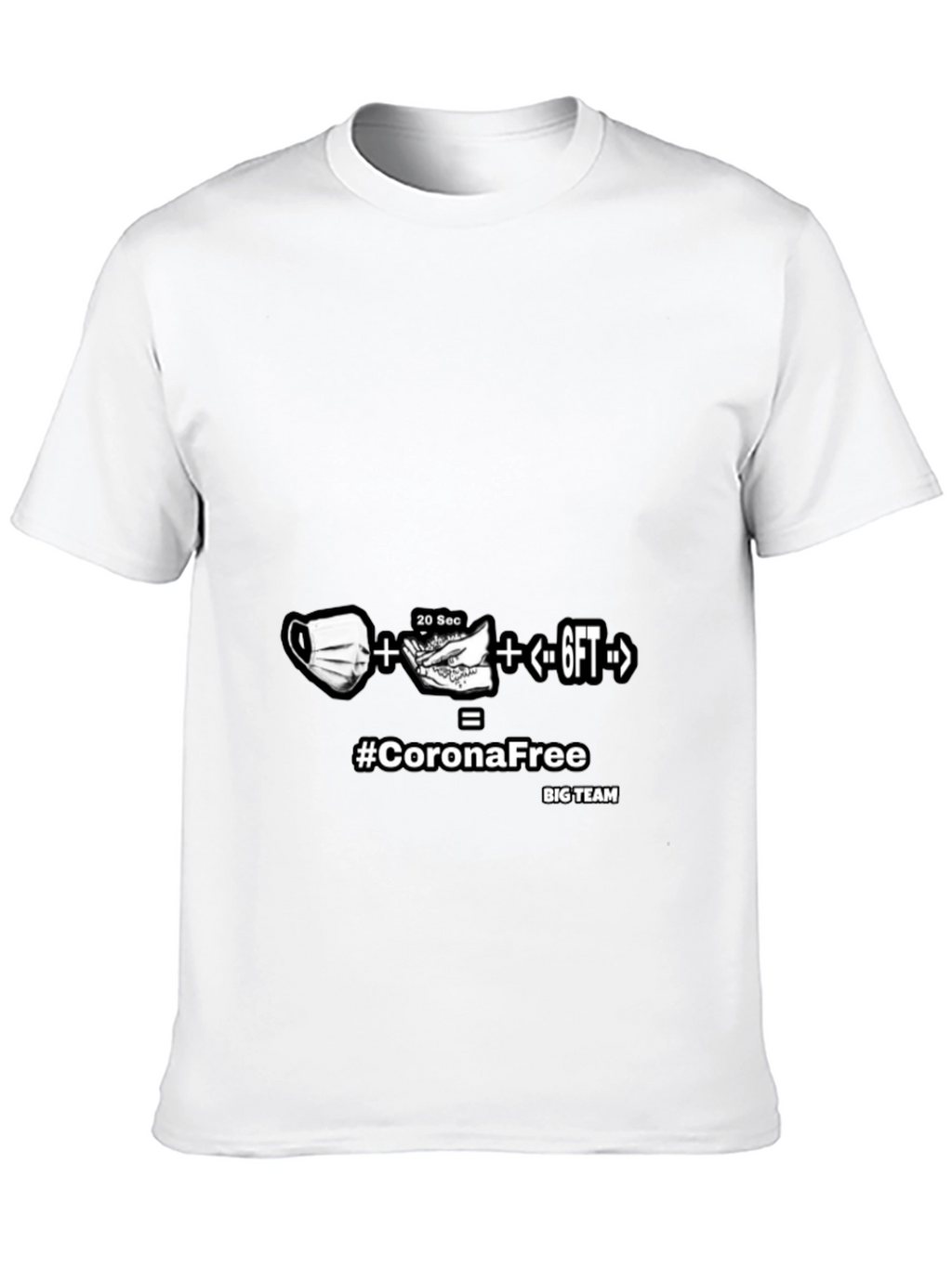 Corona Free Black T-Shirt