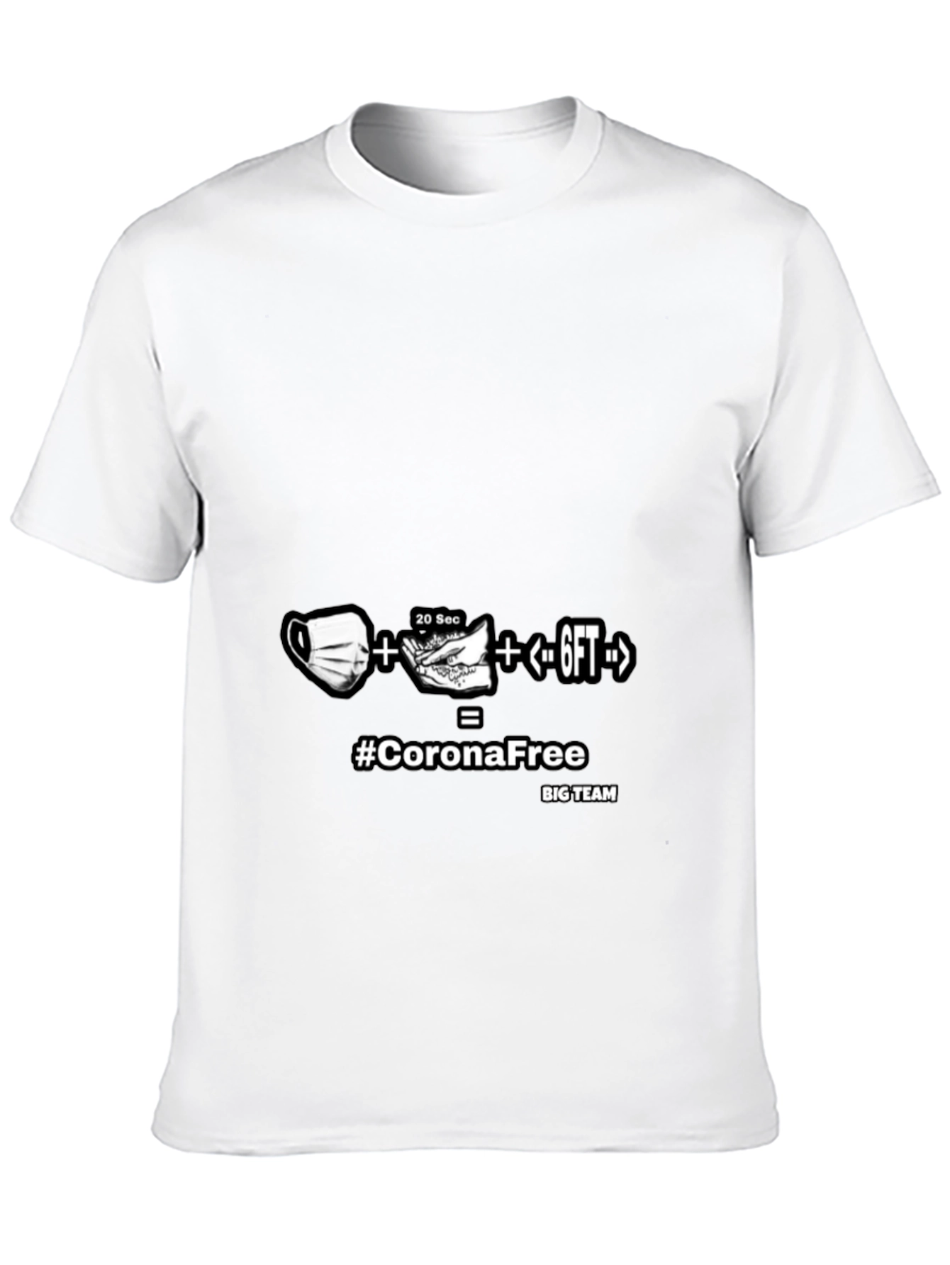 Corona Free Black T-Shirt