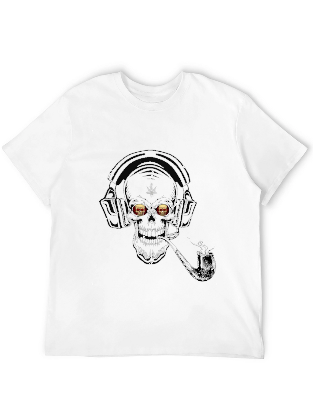 Skull with Headphones Graphic T-Shirt