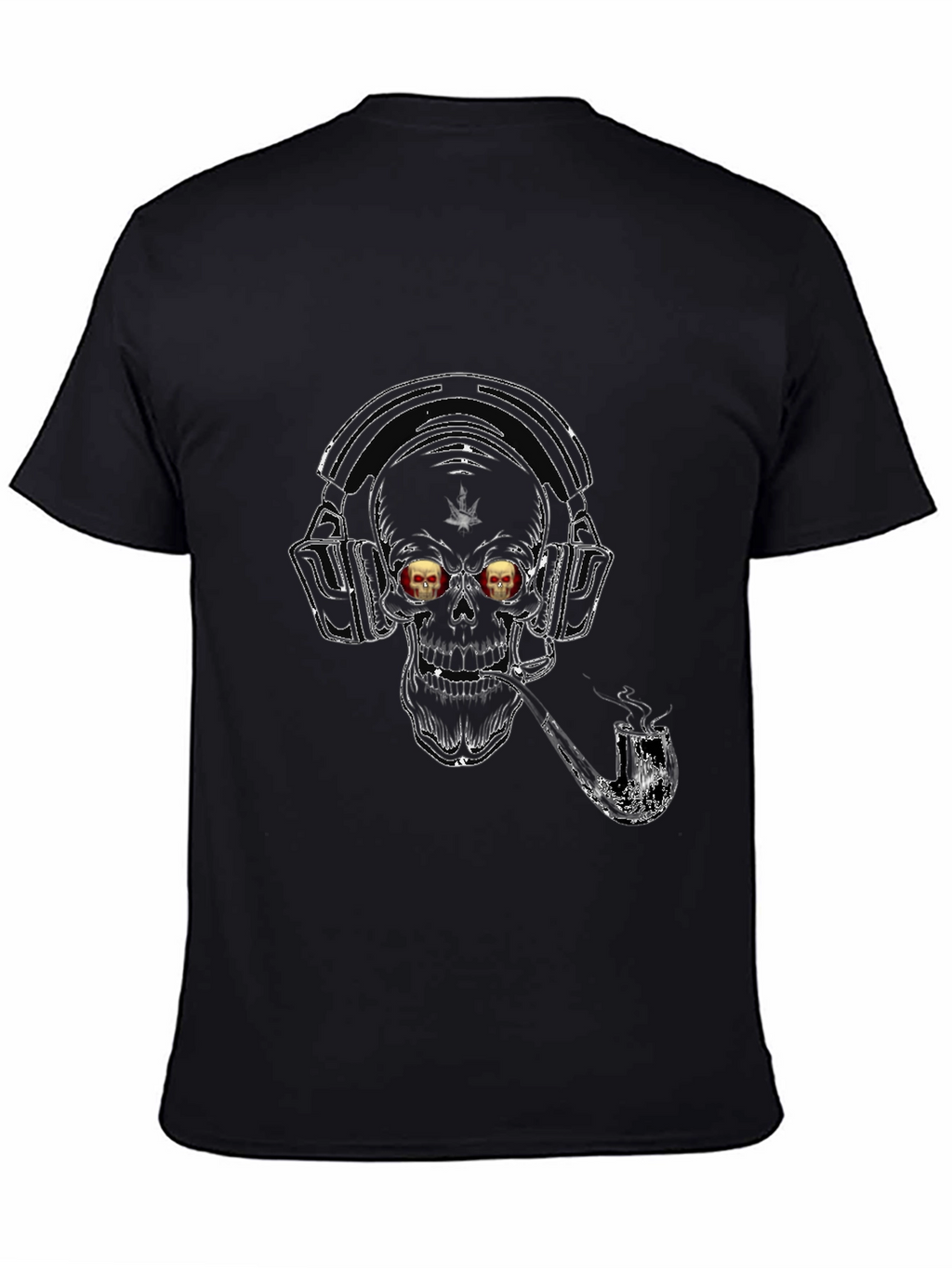 Skull with Headphones Graphic T-Shirt