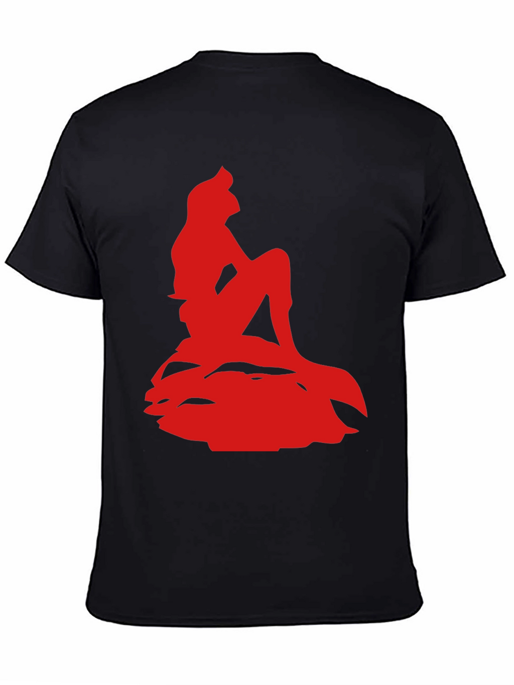 Ariel Silhouette Graphic Tee - Black Cotton Blend