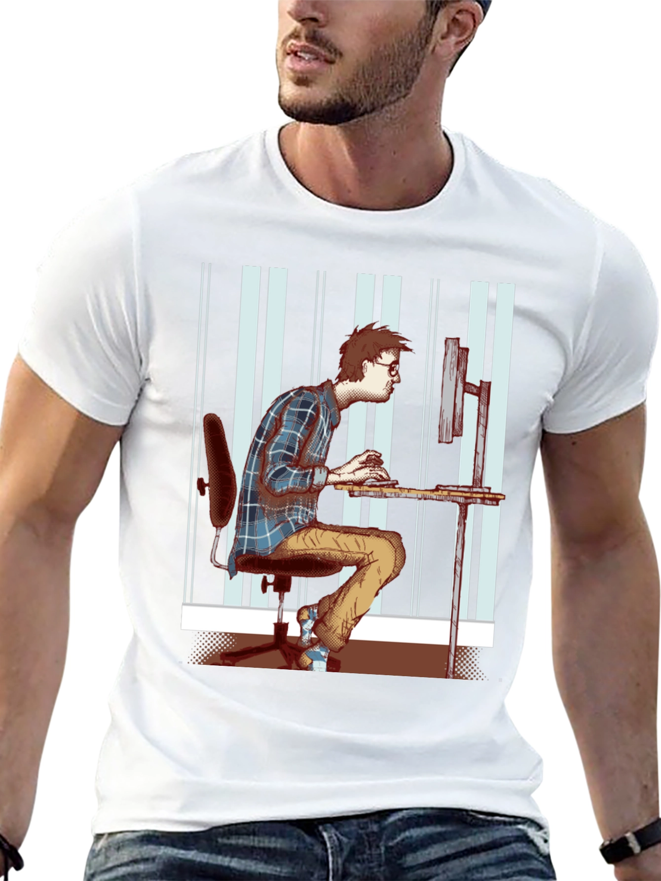 Black T-Shirt with Funny Programmer Graphic