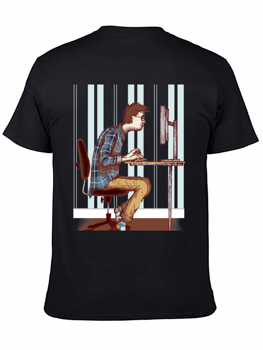 Black T-Shirt with Funny Programmer Graphic