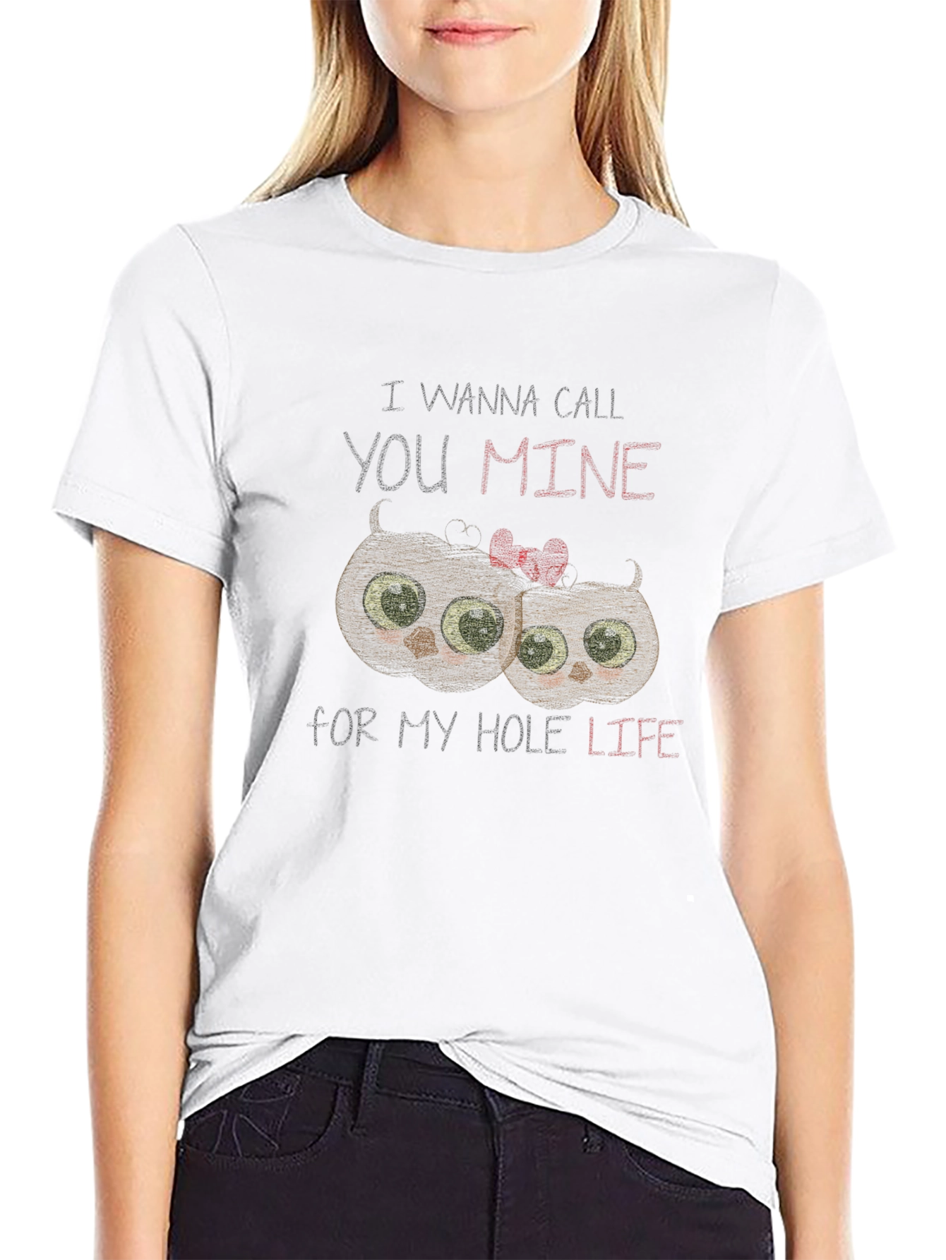 I Wanna Call You Mine Owl Graphic T-Shirt