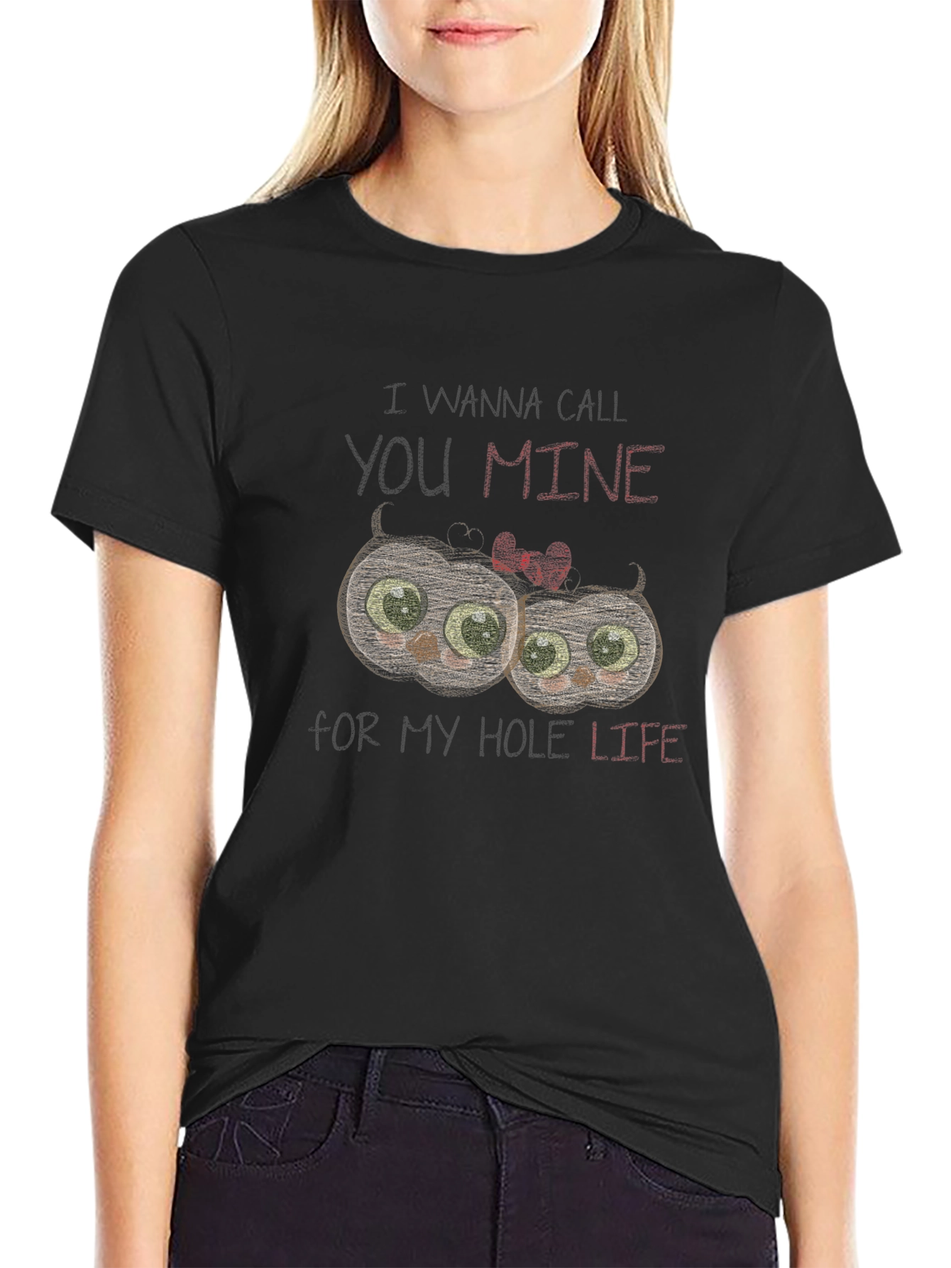 I Wanna Call You Mine Owl Graphic T-Shirt