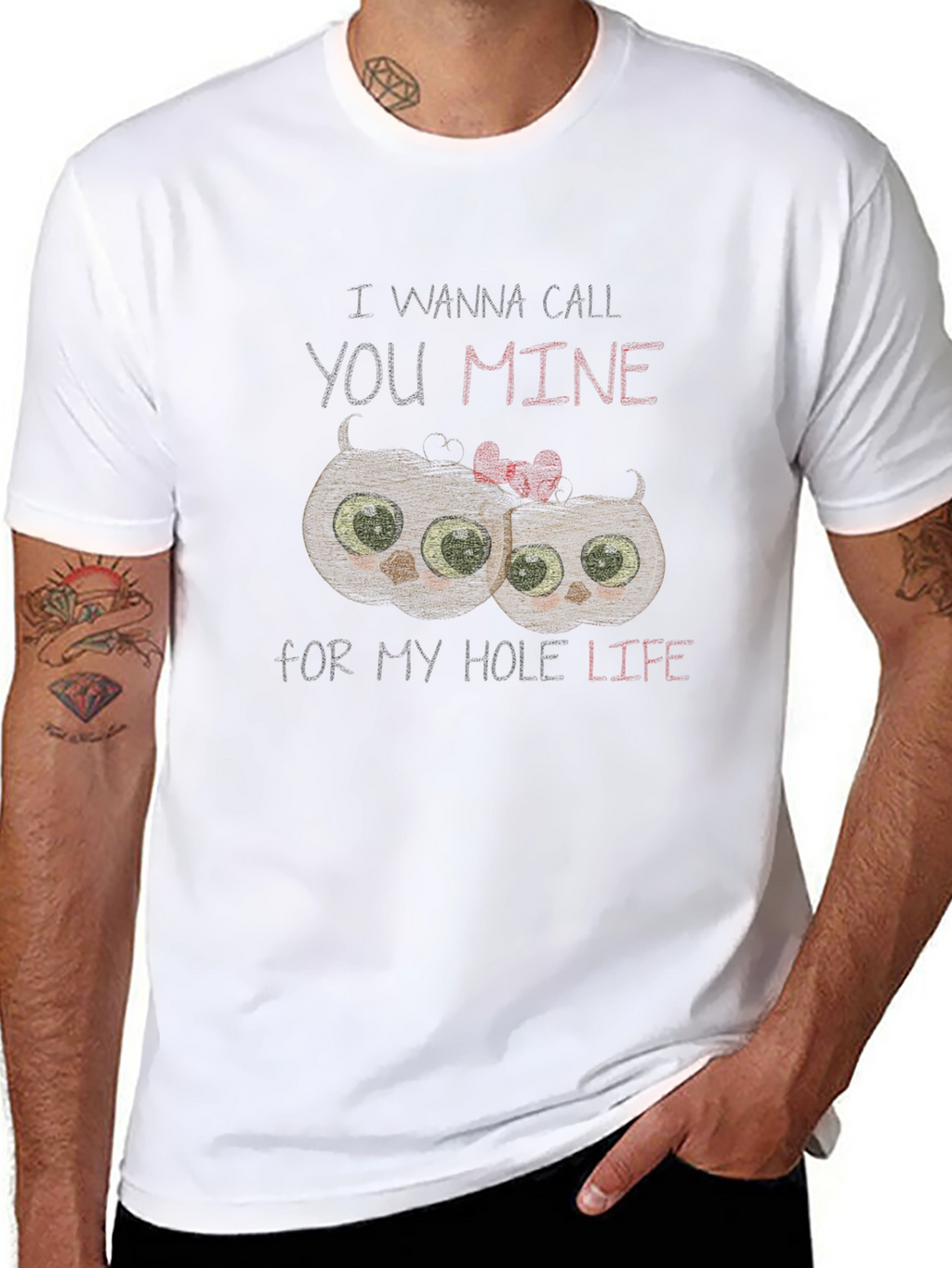 I Wanna Call You Mine Owl Graphic T-Shirt