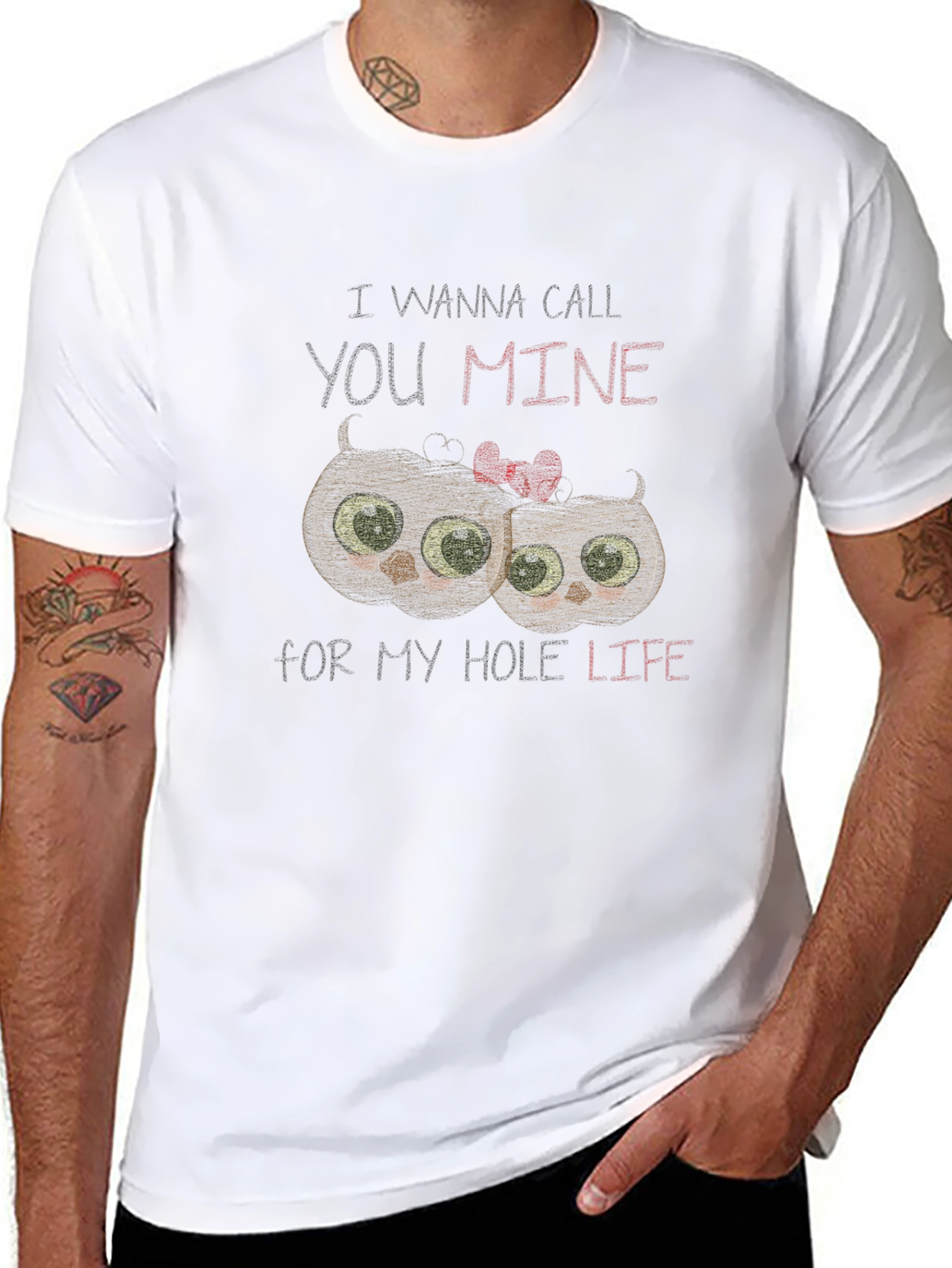 I Wanna Call You Mine Owl Graphic T-Shirt