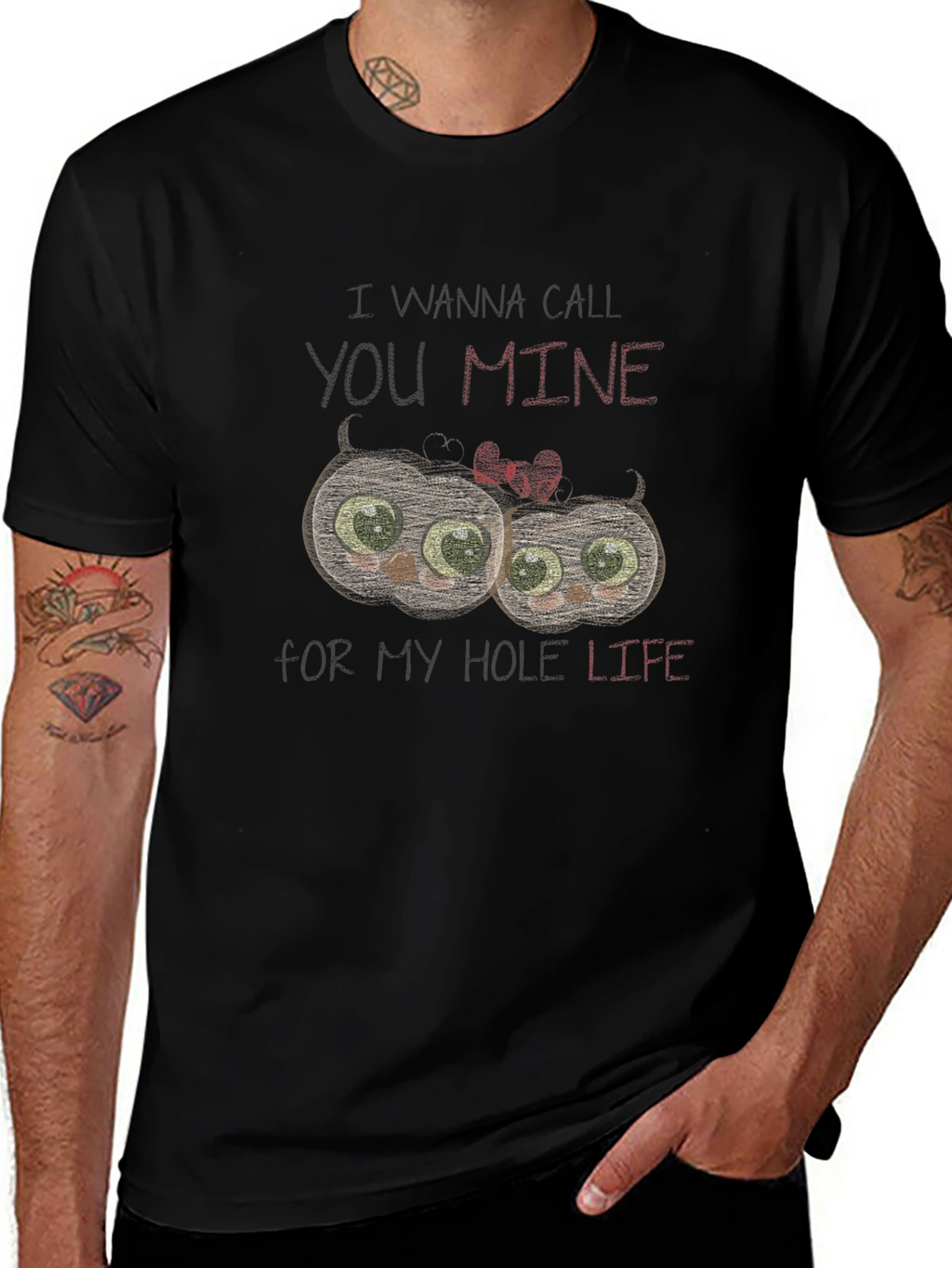 I Wanna Call You Mine Owl Graphic T-Shirt