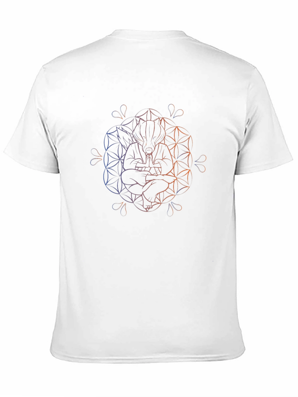 Zen Badger Mandala Graphic Black Tee