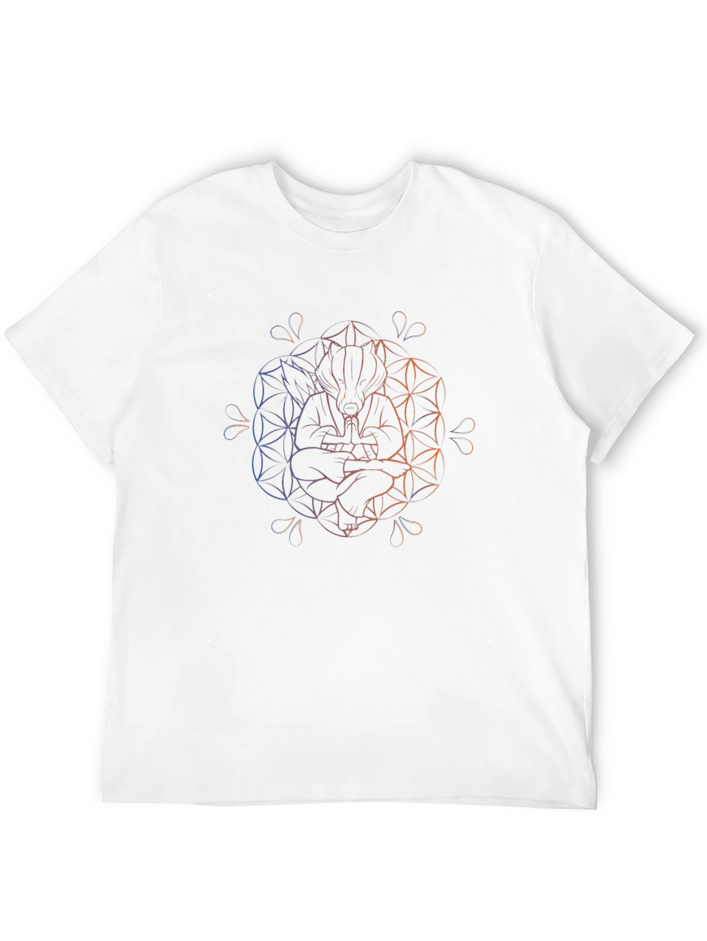 Zen Badger Mandala Graphic Black Tee