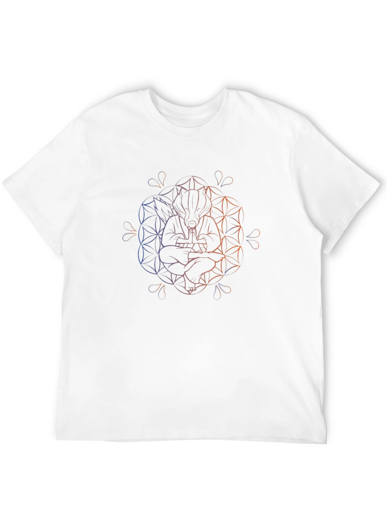 Zen Badger Mandala Graphic Black Tee