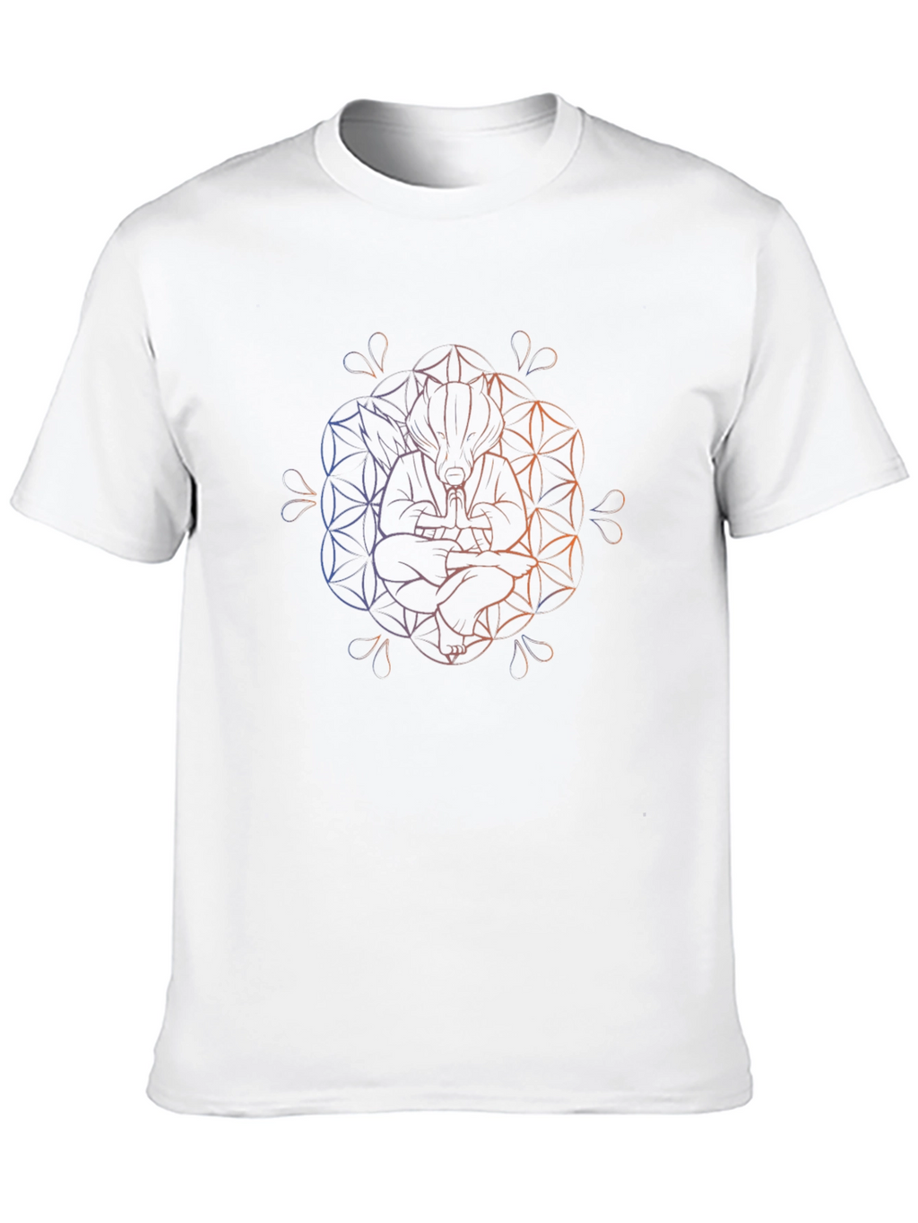 Zen Badger Mandala Graphic Black Tee