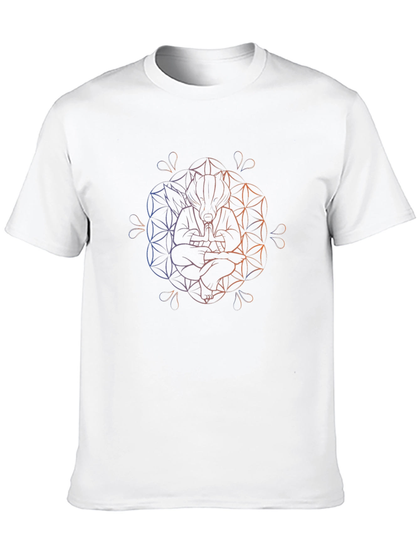 Zen Badger Mandala Graphic Black Tee