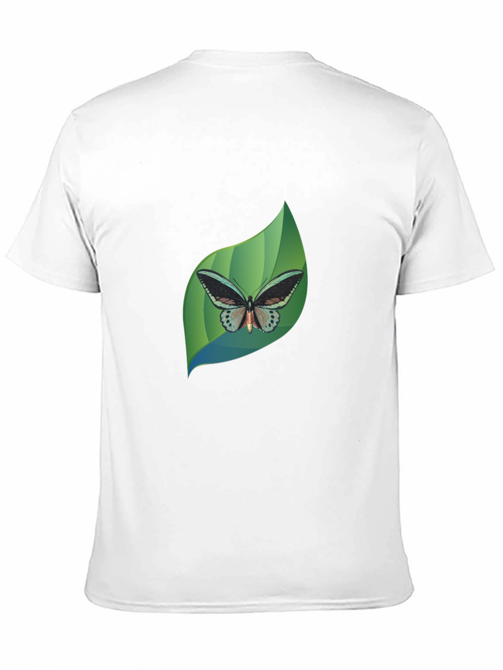 Butterfly Leaf Graphic Black T-Shirt