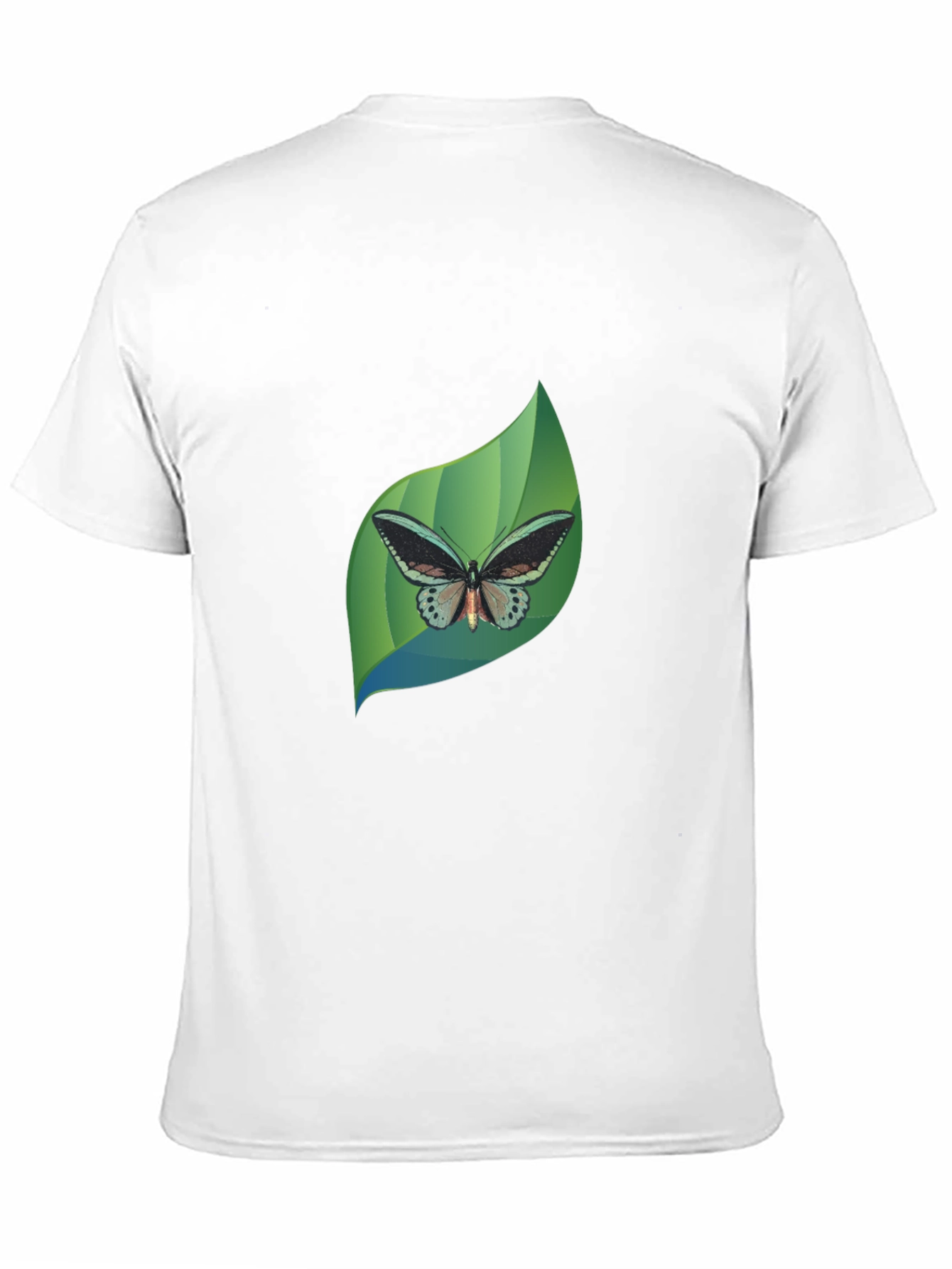 Butterfly Leaf Graphic Black T-Shirt