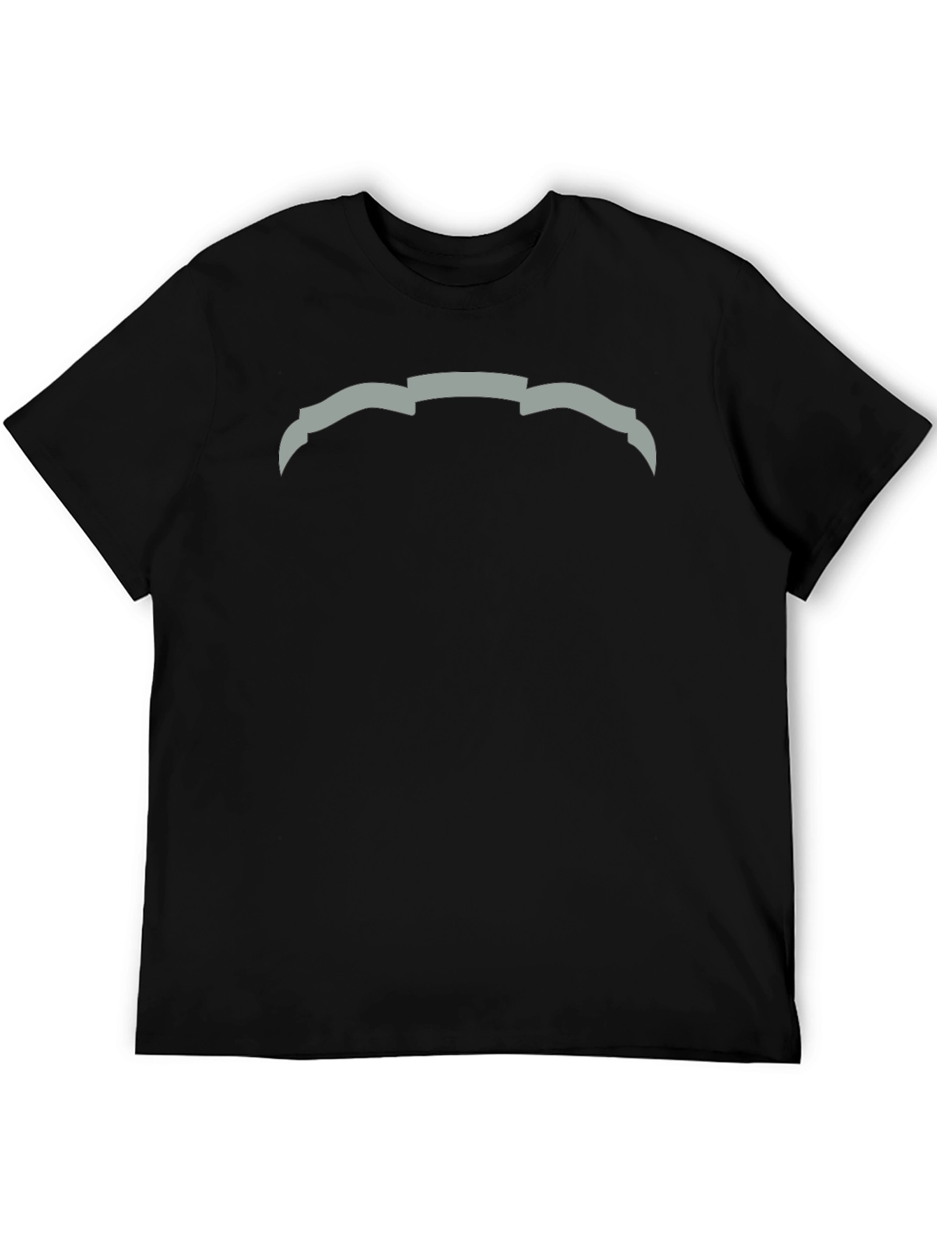 Modern Graphic Tee - Abstract Design Black Cotton Casual